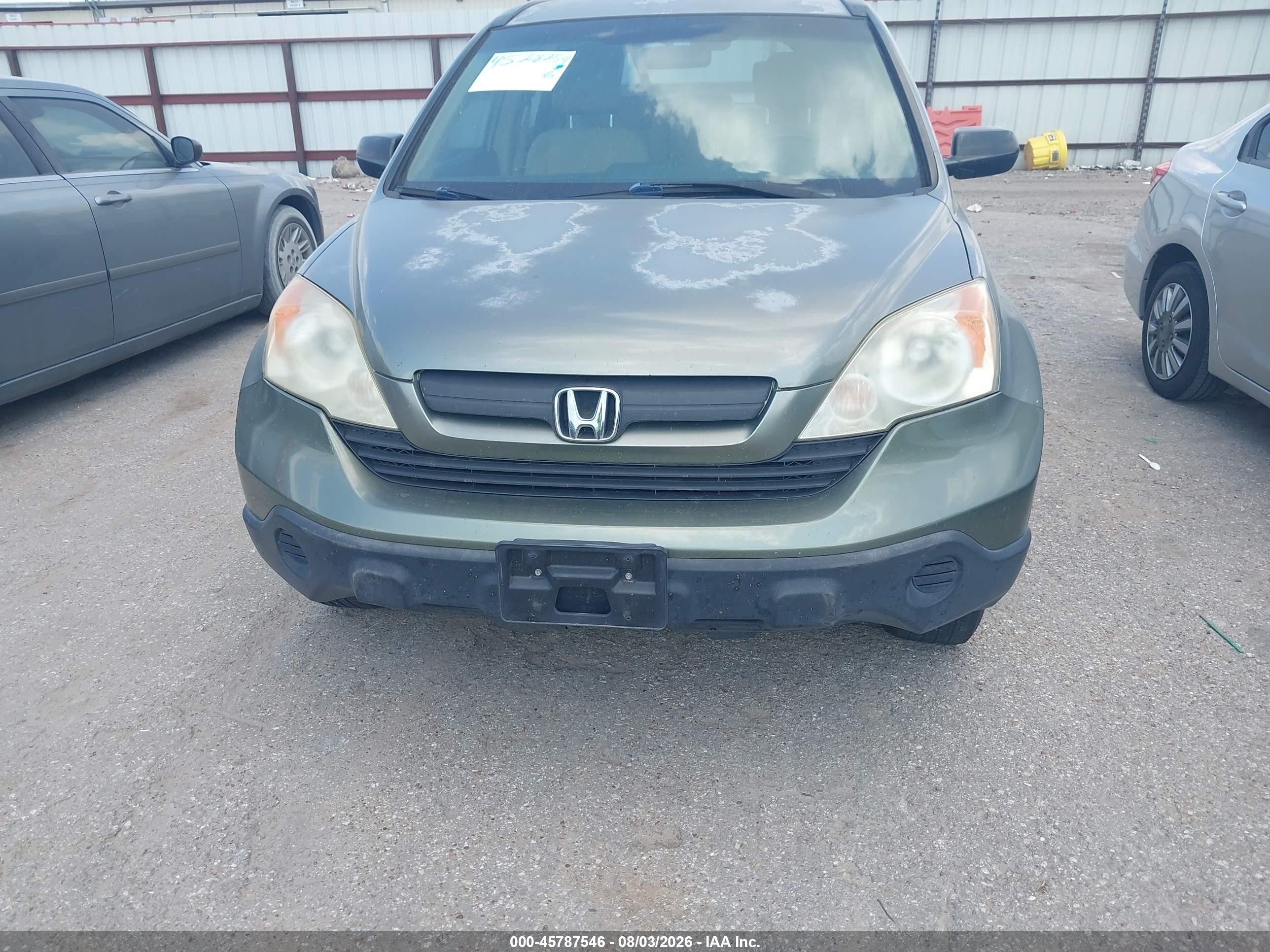 2008 Honda Cr-v Lx Green vin: JHLRE48398C031470