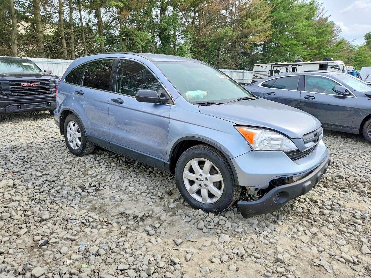 2009 Honda Cr-v Lx Blue vin: JHLRE48399C014136