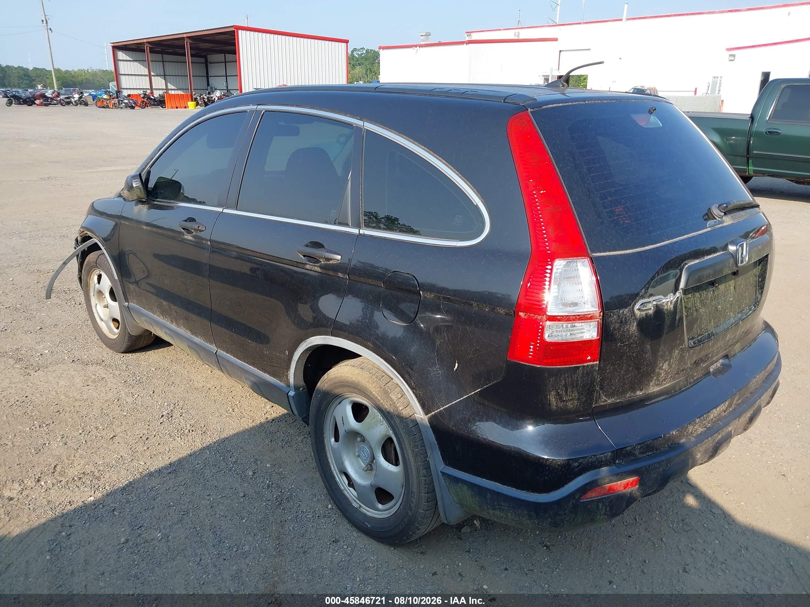 2007 Honda Cr-v Lx Black vin: JHLRE483X7C015017