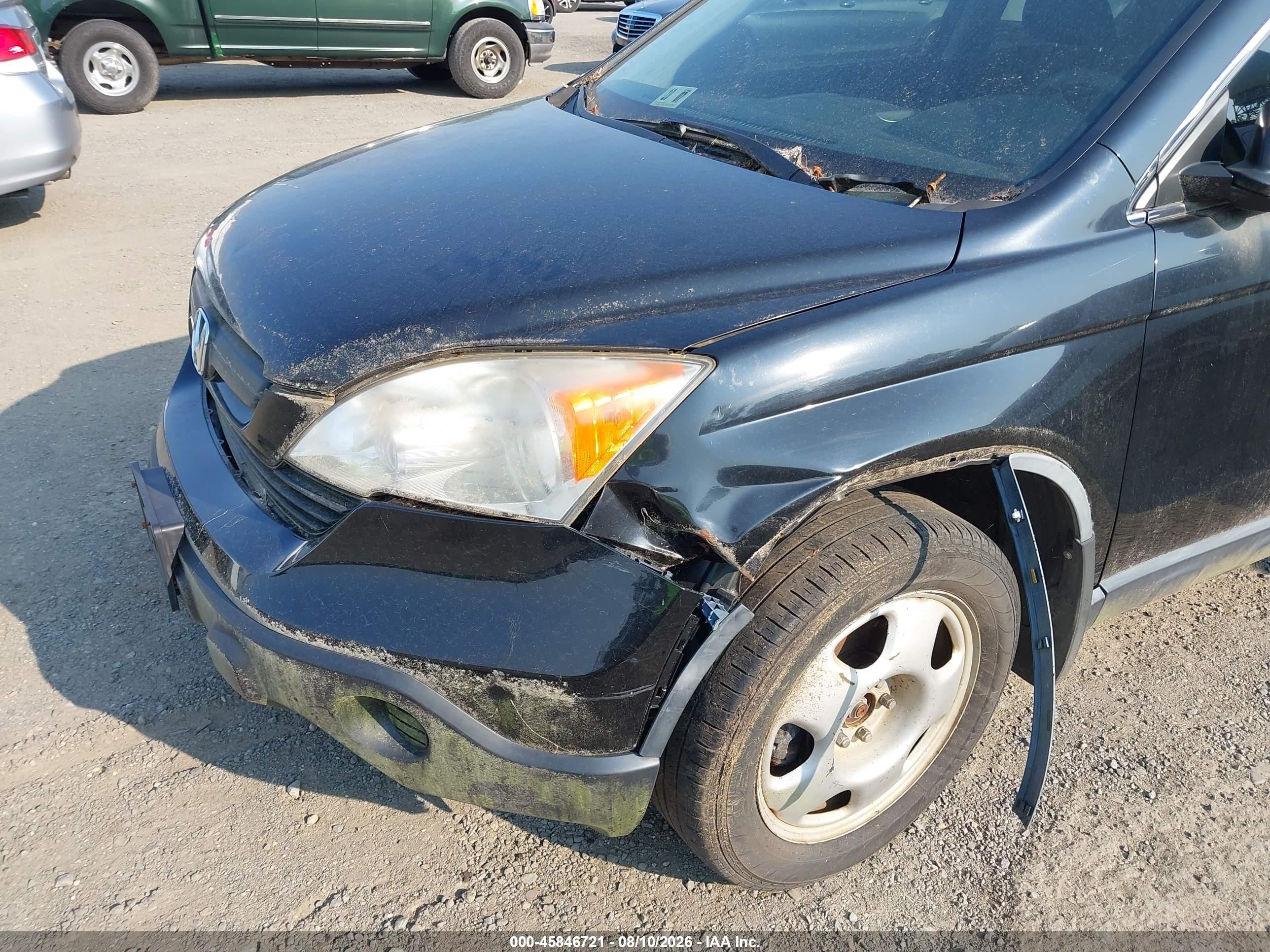 2007 Honda Cr-v Lx Black vin: JHLRE483X7C015017