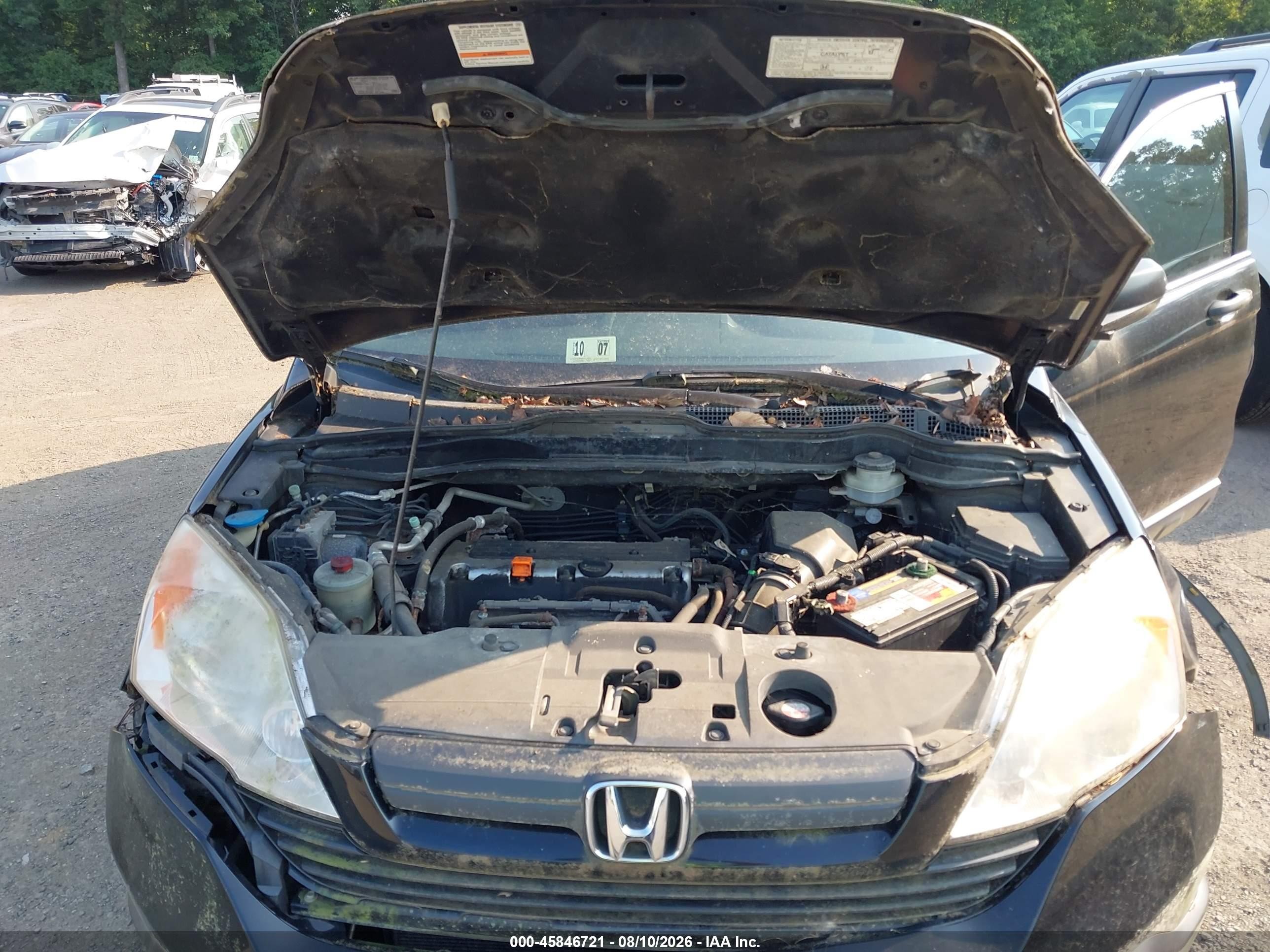 2007 Honda Cr-v Lx Black vin: JHLRE483X7C015017