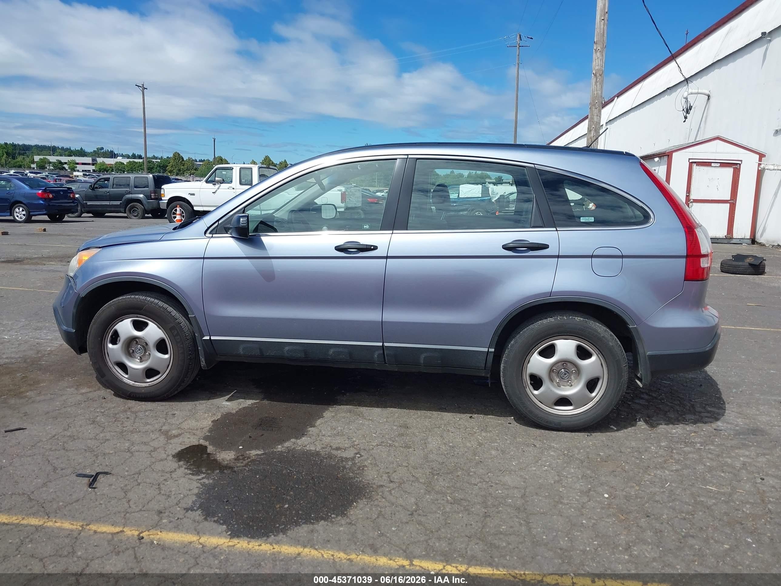 2007 Honda Cr-v Lx Light Blue vin: JHLRE483X7C119412