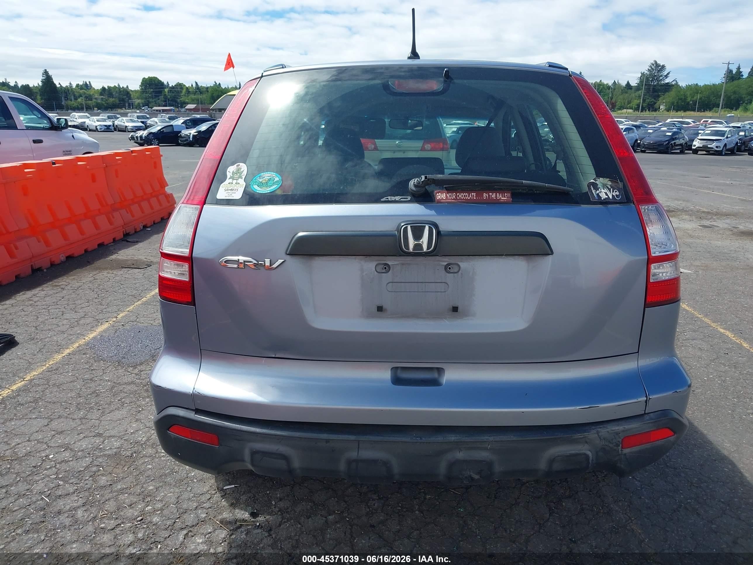 2007 Honda Cr-v Lx Light Blue vin: JHLRE483X7C119412
