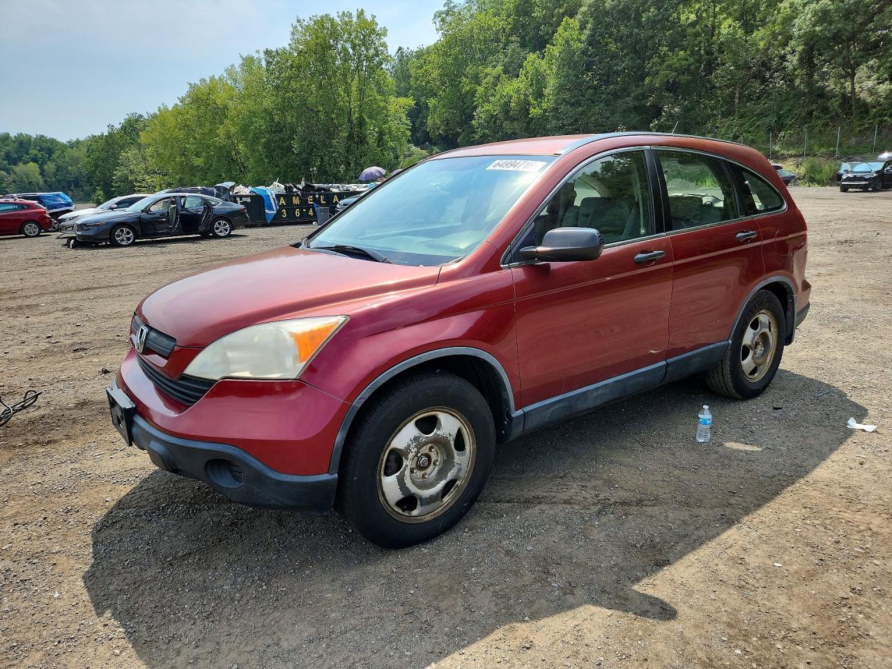 2008 Honda Cr-v Lx Burgundy vin: JHLRE483X8C012216