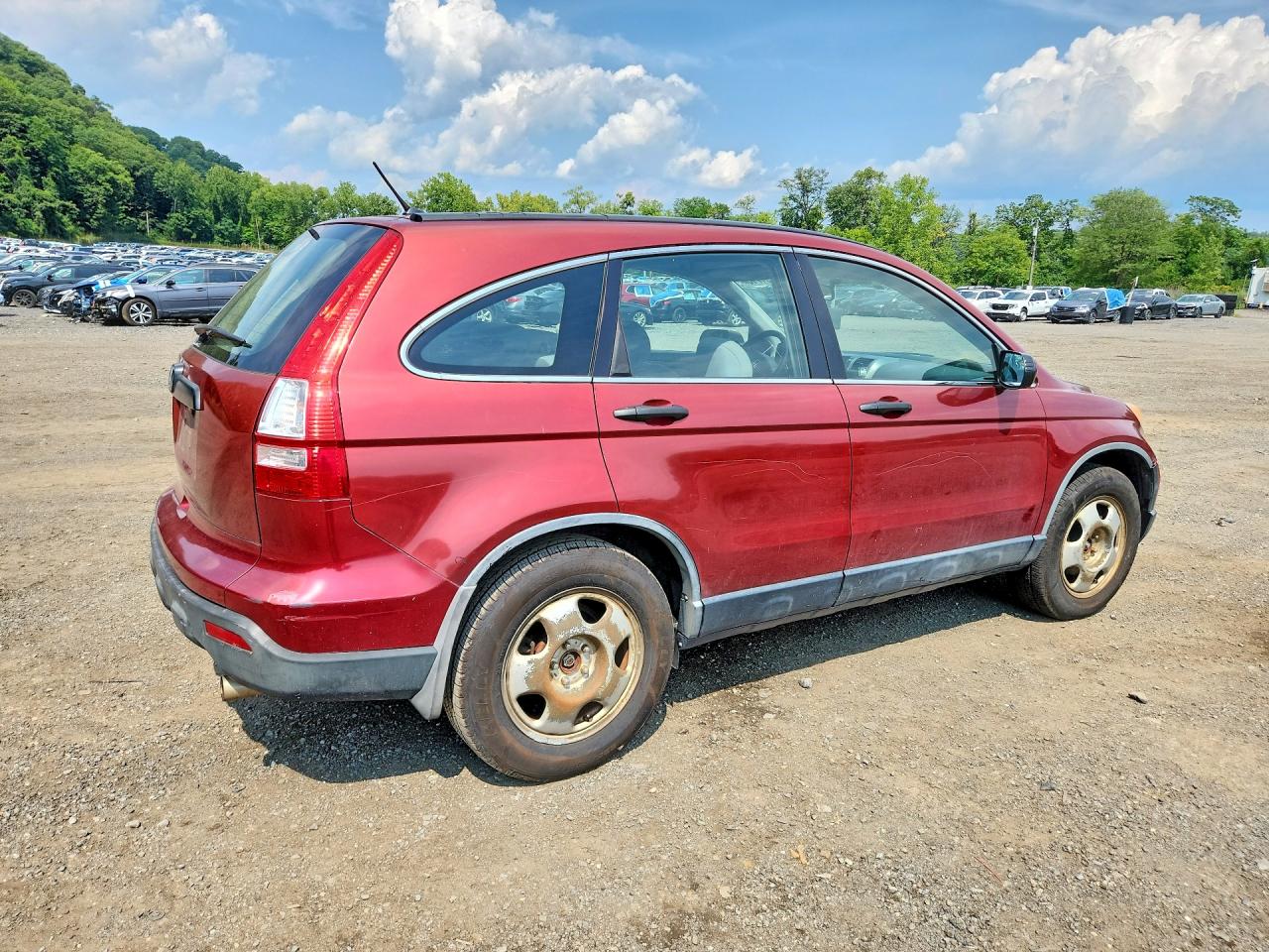 2008 Honda Cr-v Lx Burgundy vin: JHLRE483X8C012216
