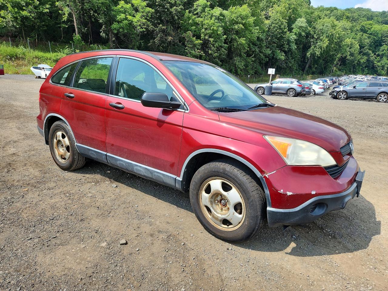 2008 Honda Cr-v Lx Burgundy vin: JHLRE483X8C012216