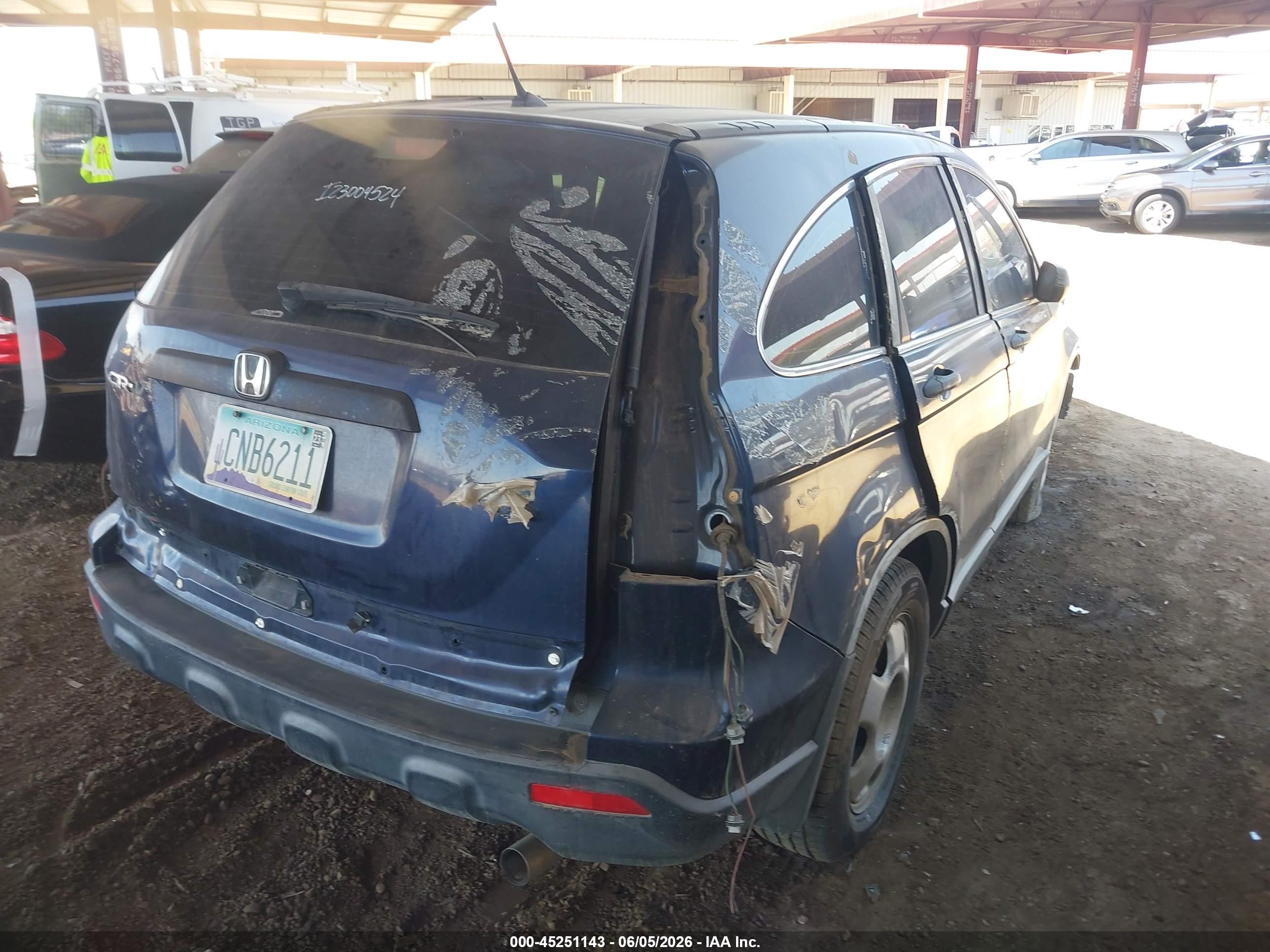2009 Honda Cr-v Lx Blue vin: JHLRE483X9C018213