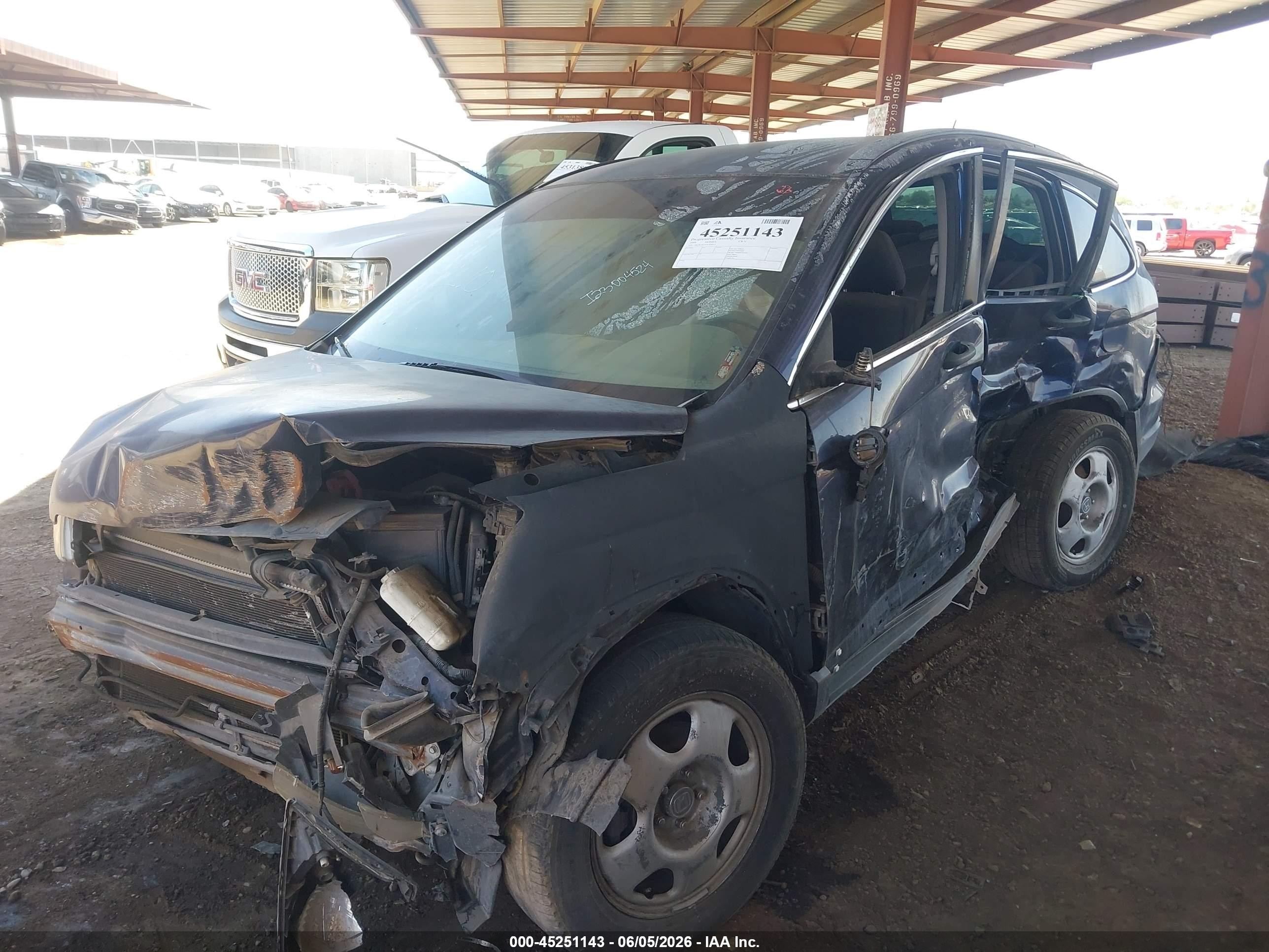 2009 Honda Cr-v Lx Blue vin: JHLRE483X9C018213