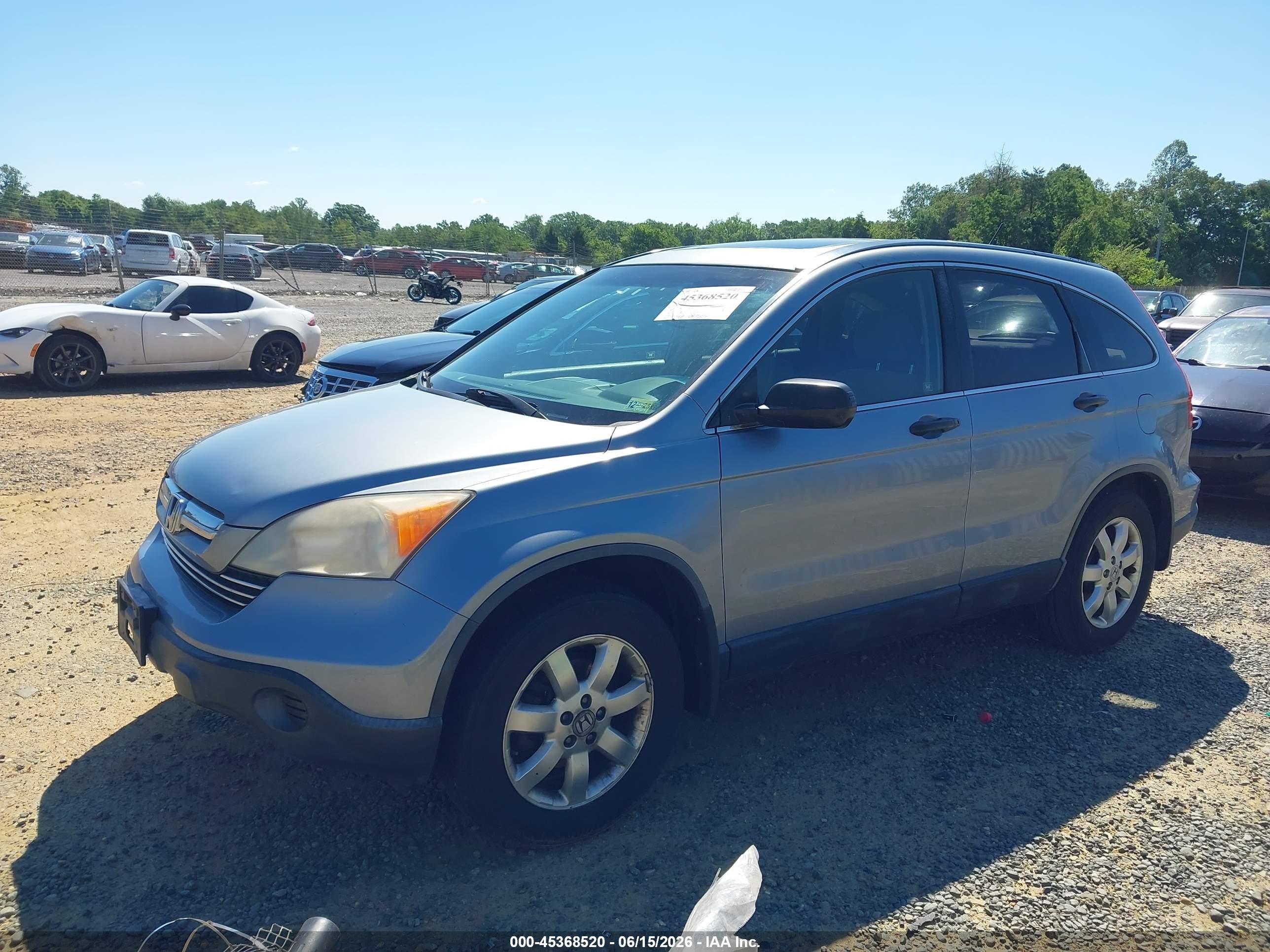 2007 Honda Cr-v Ex Blue vin: JHLRE48507C028408