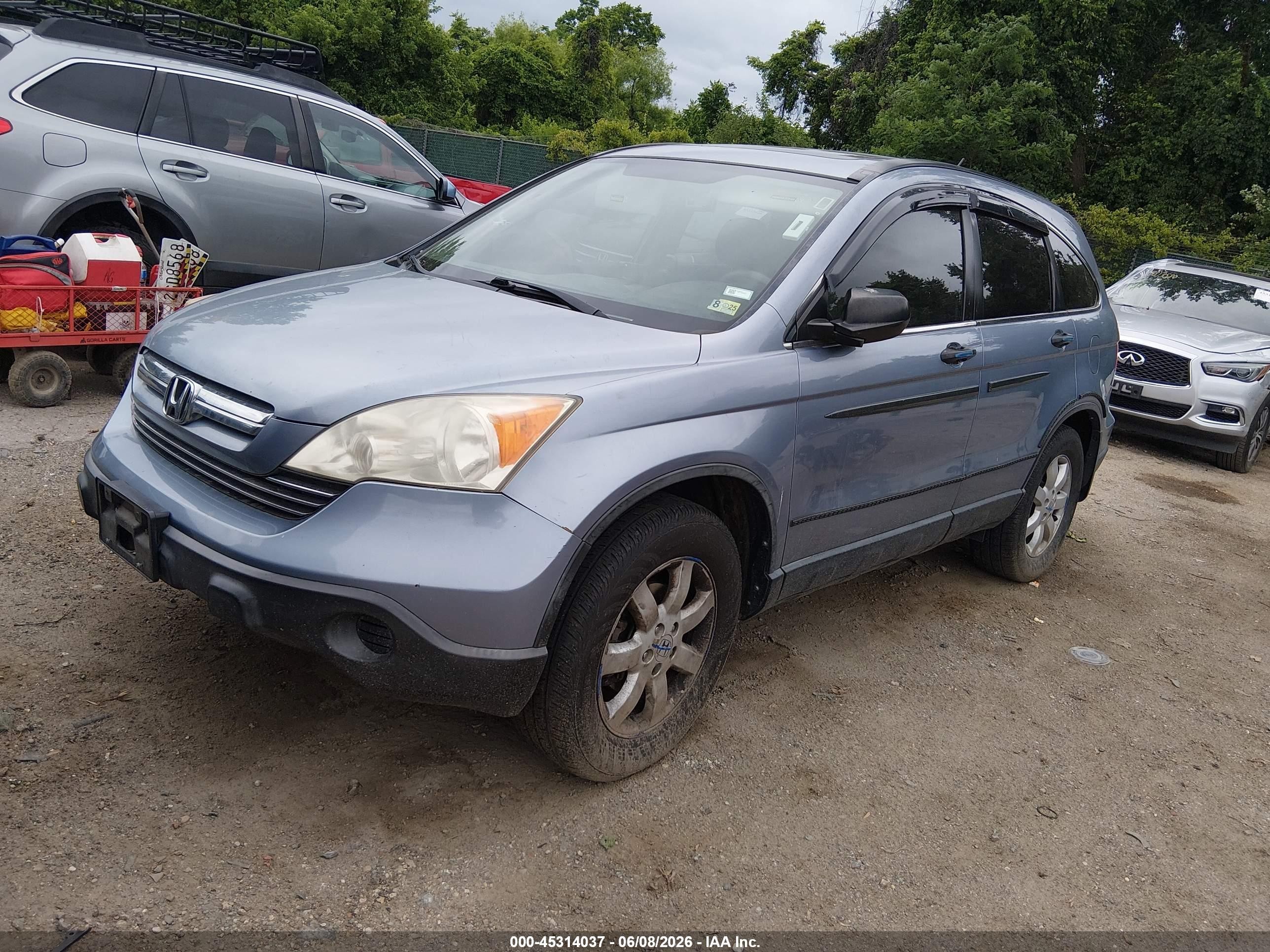 2007 Honda Cr-v Ex Light Blue vin: JHLRE48507C030420