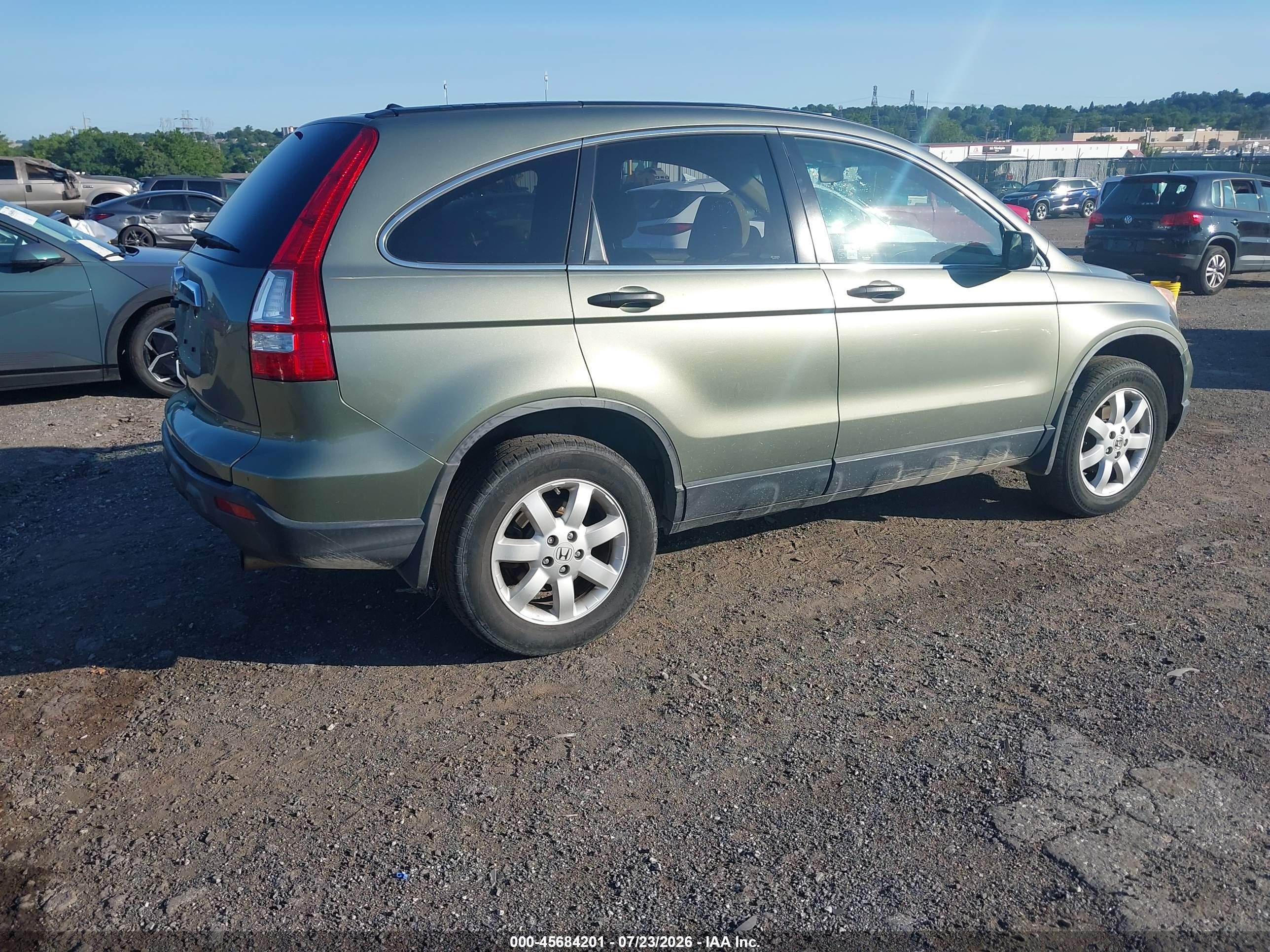 2007 Honda Cr-v Ex Green vin: JHLRE48507C060033