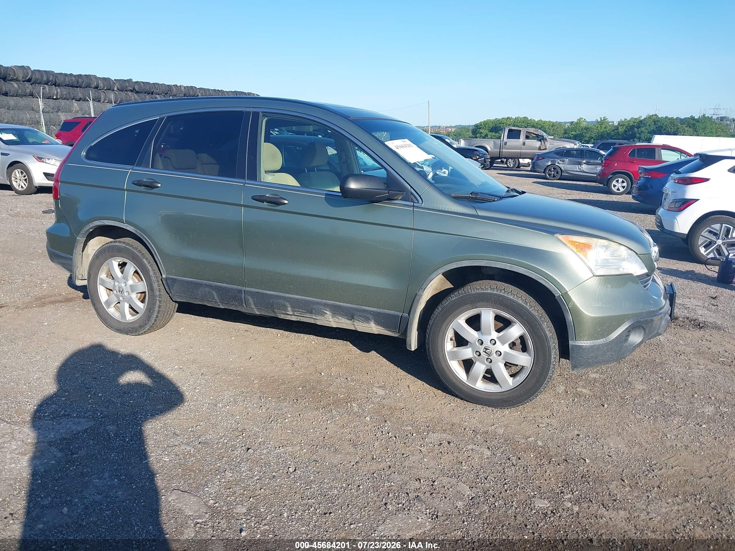 2007 Honda Cr-v Ex Green vin: JHLRE48507C060033