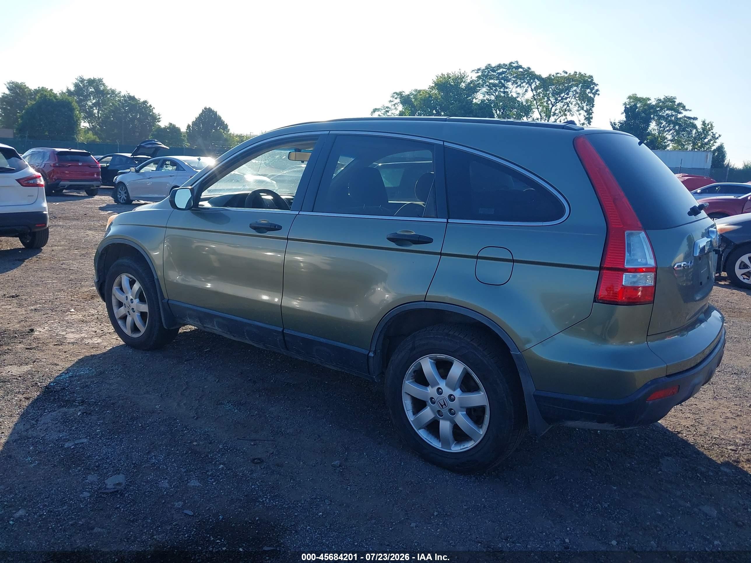 2007 Honda Cr-v Ex Green vin: JHLRE48507C060033