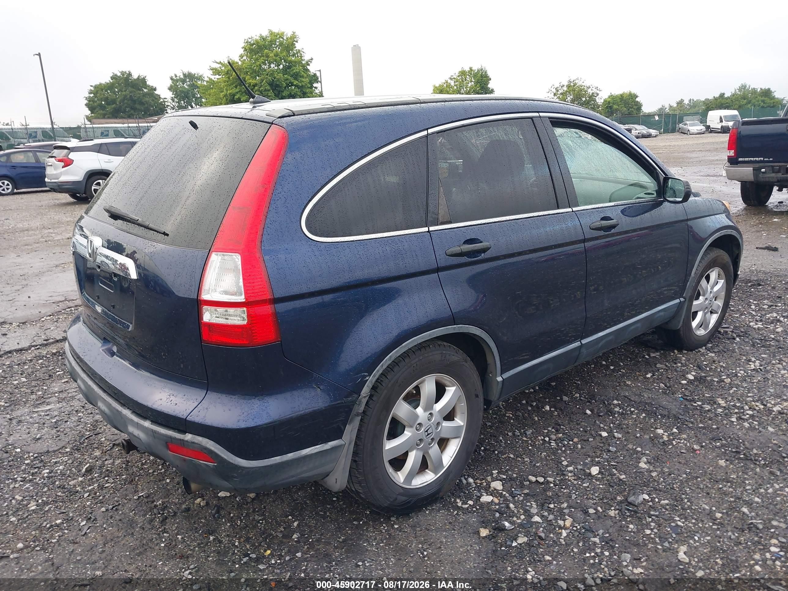2007 Honda Cr-v Ex Blue vin: JHLRE48507C070402