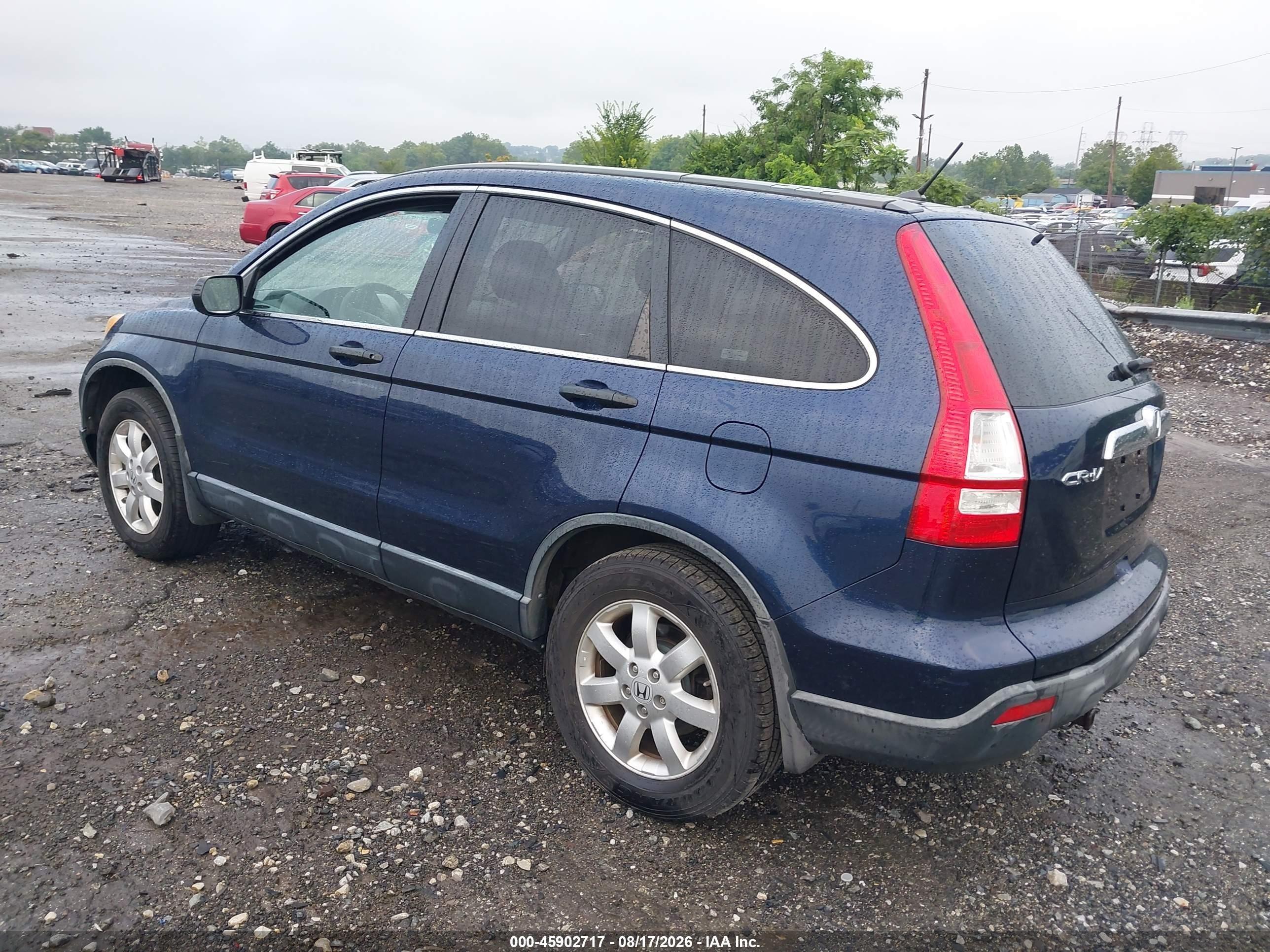 2007 Honda Cr-v Ex Blue vin: JHLRE48507C070402