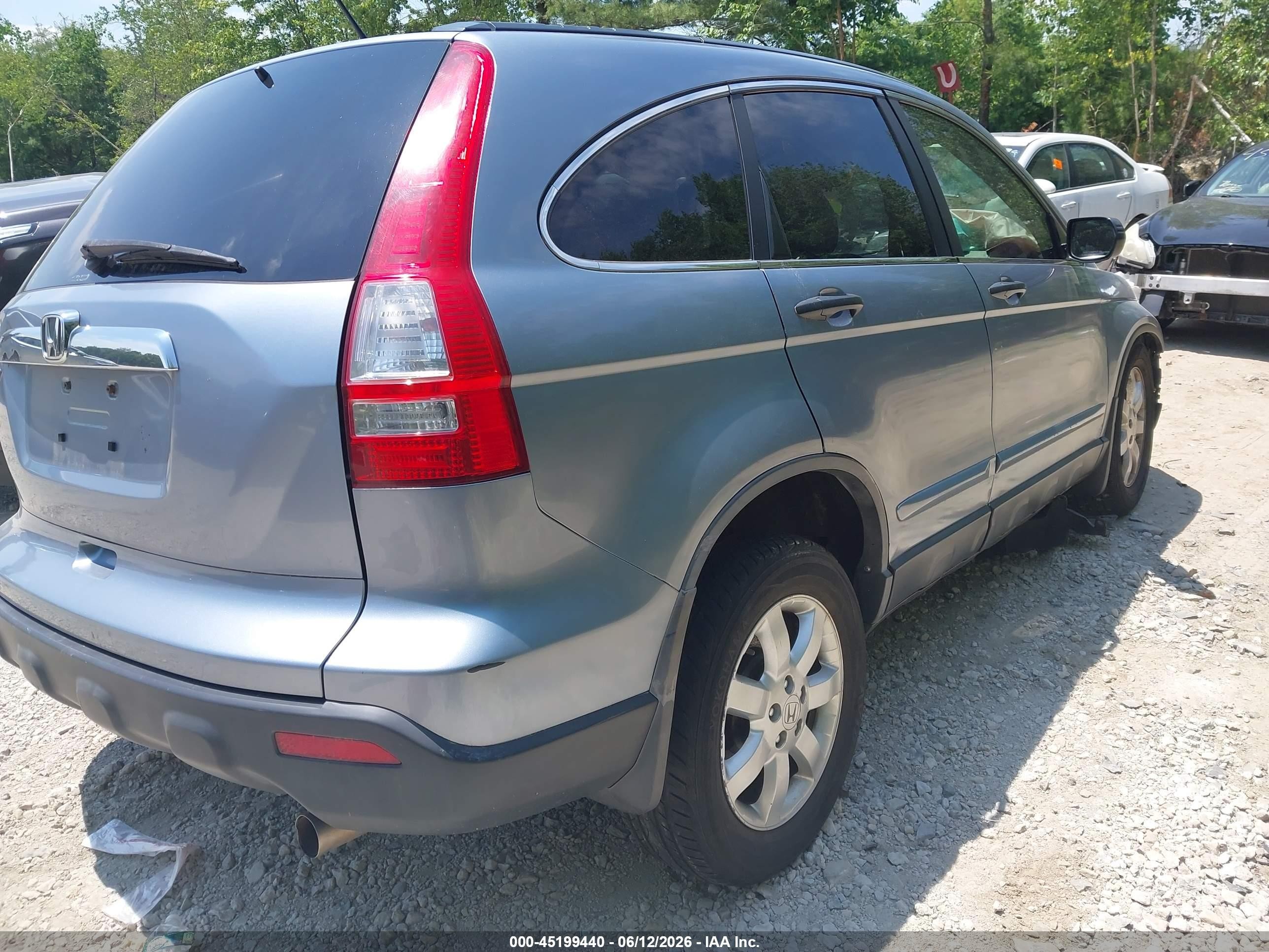 2007 Honda Cr-v Ex Blue vin: JHLRE48507C078662