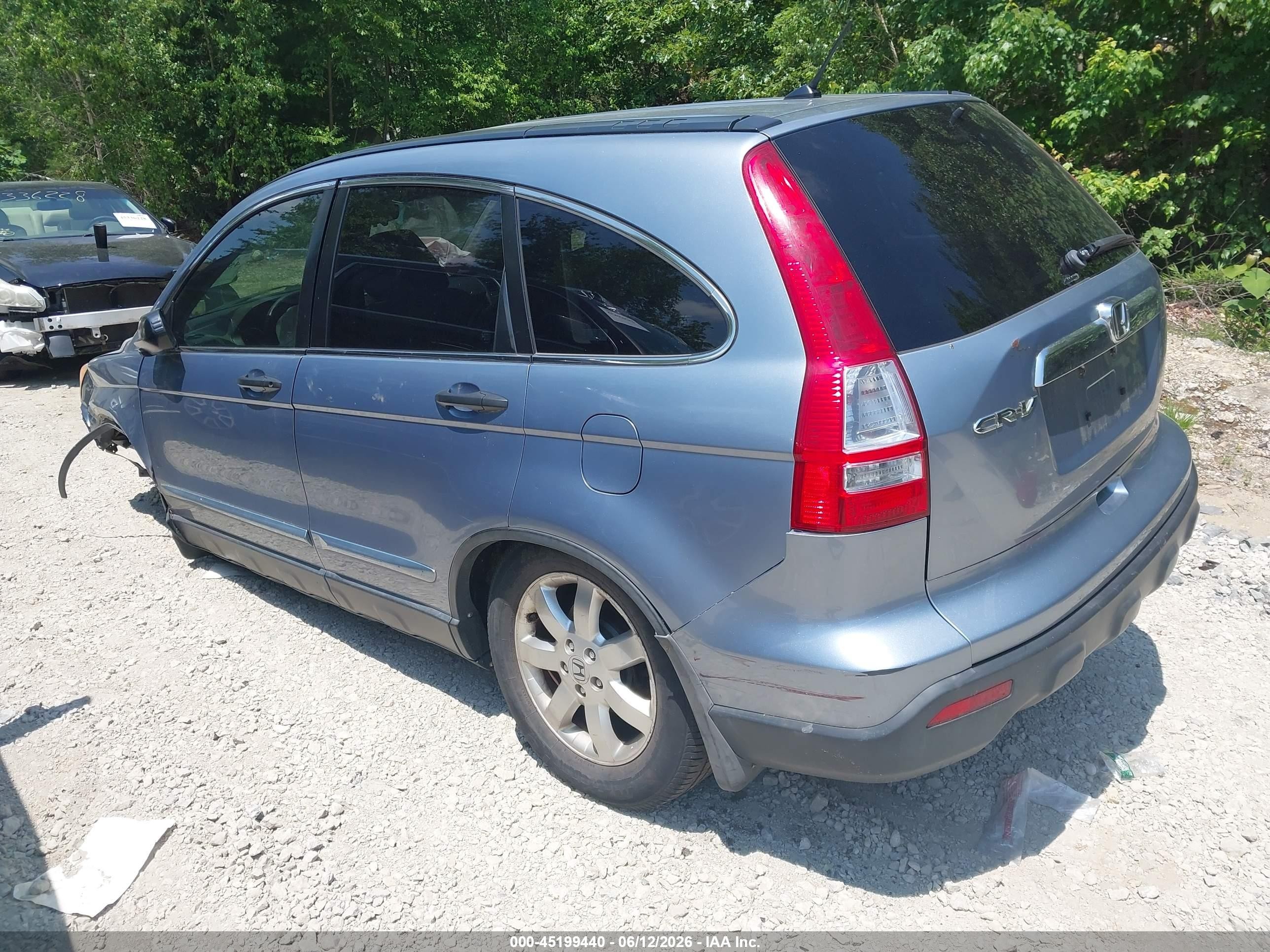 2007 Honda Cr-v Ex Blue vin: JHLRE48507C078662