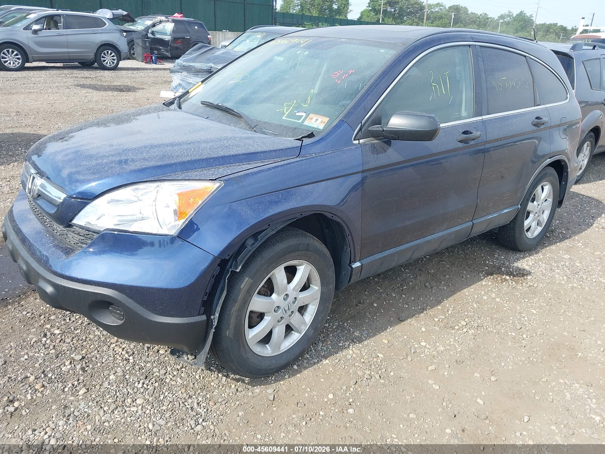 2008 Honda Cr-v Ex Blue vin: JHLRE48508C032587