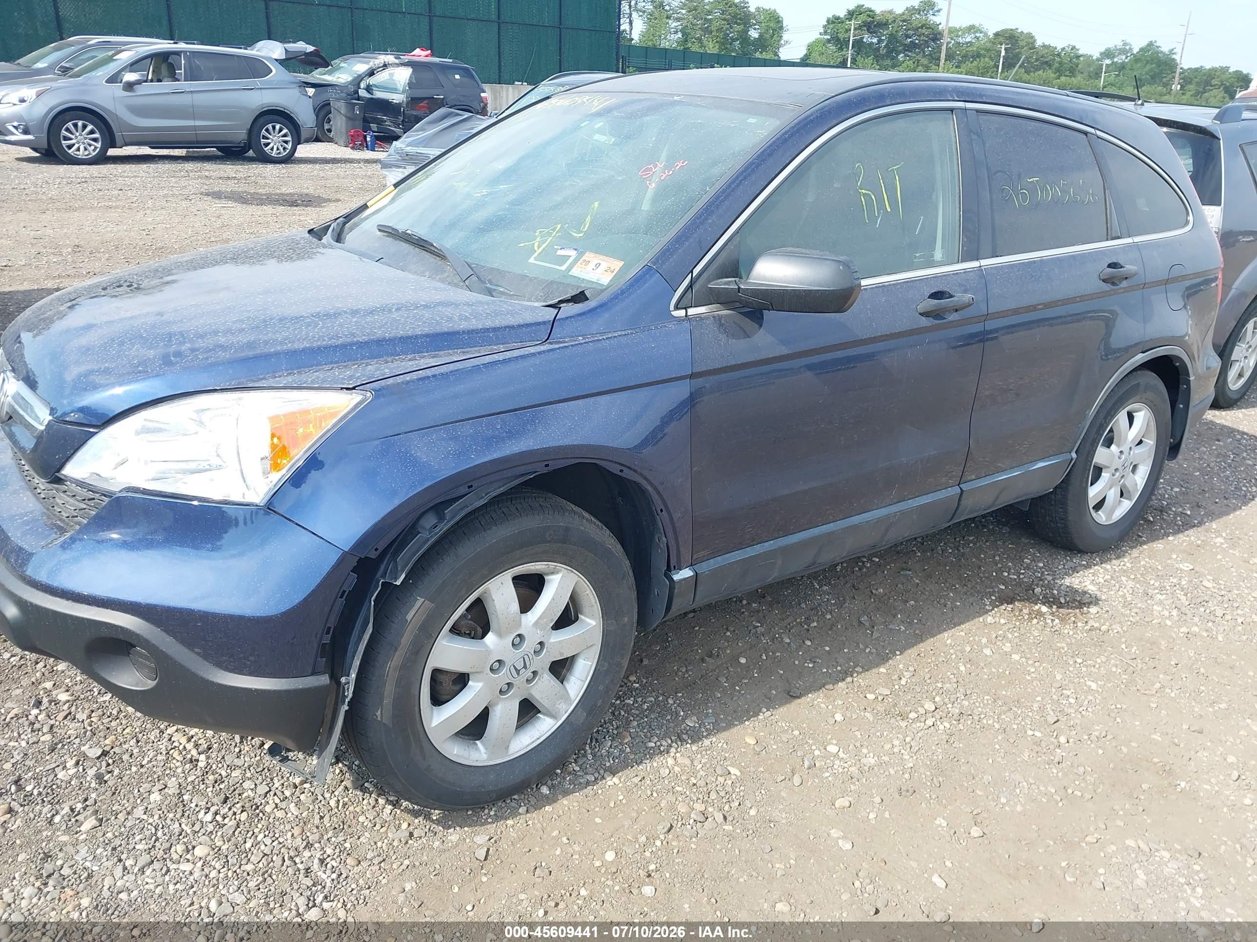 2008 Honda Cr-v Ex Blue vin: JHLRE48508C032587