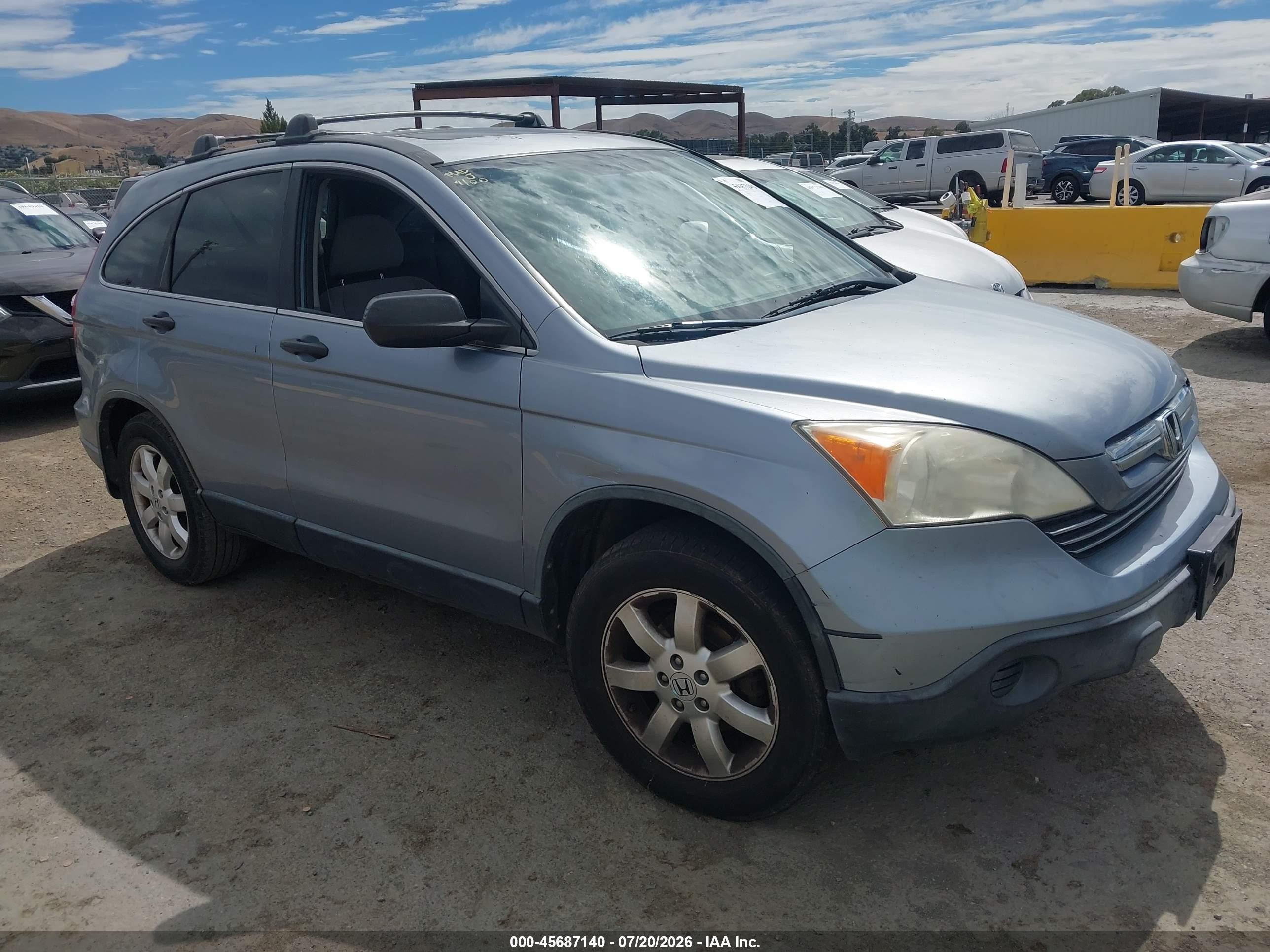 2008 Honda Cr-v Ex Blue vin: JHLRE48508C054721