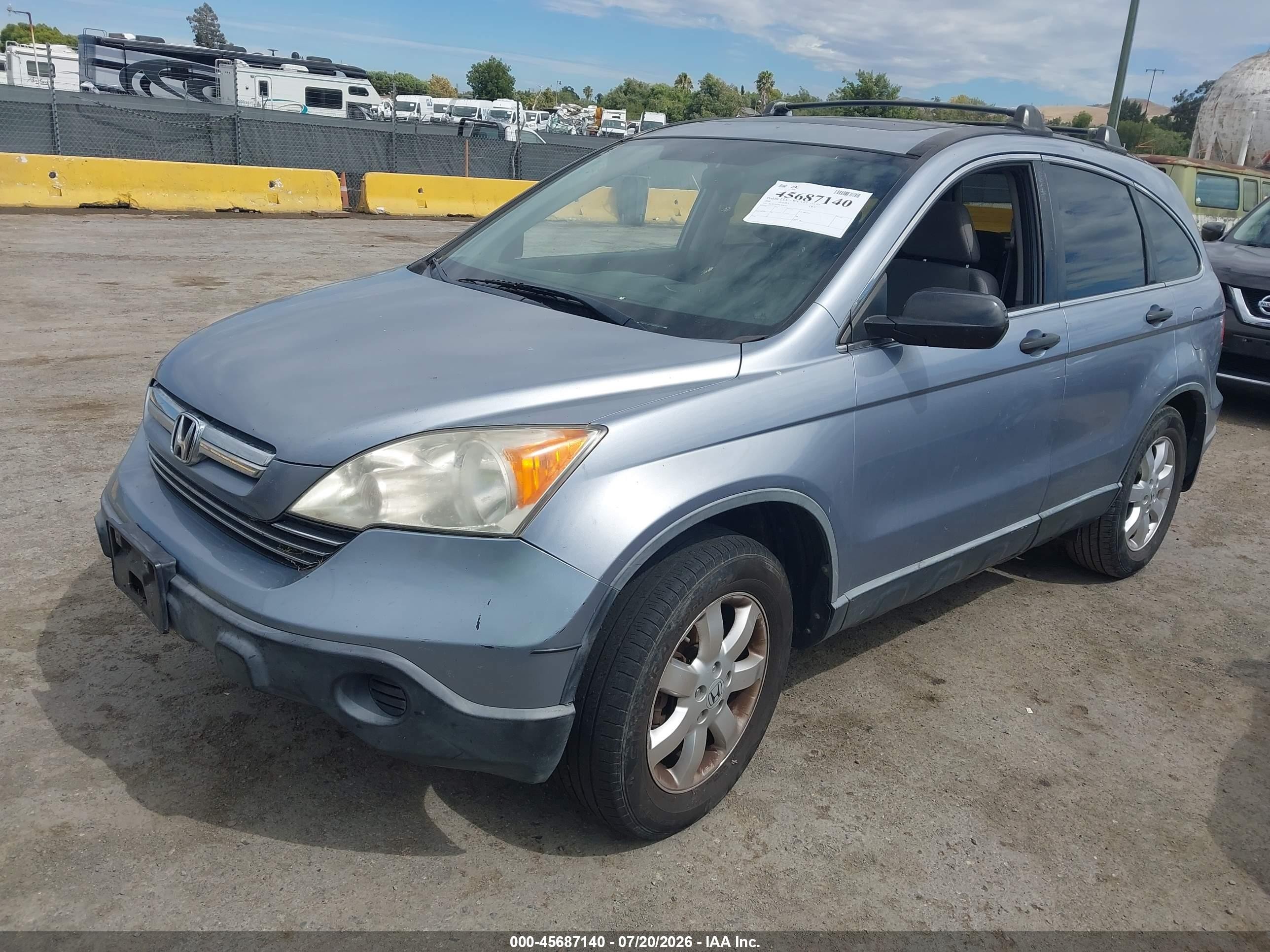 2008 Honda Cr-v Ex Blue vin: JHLRE48508C054721