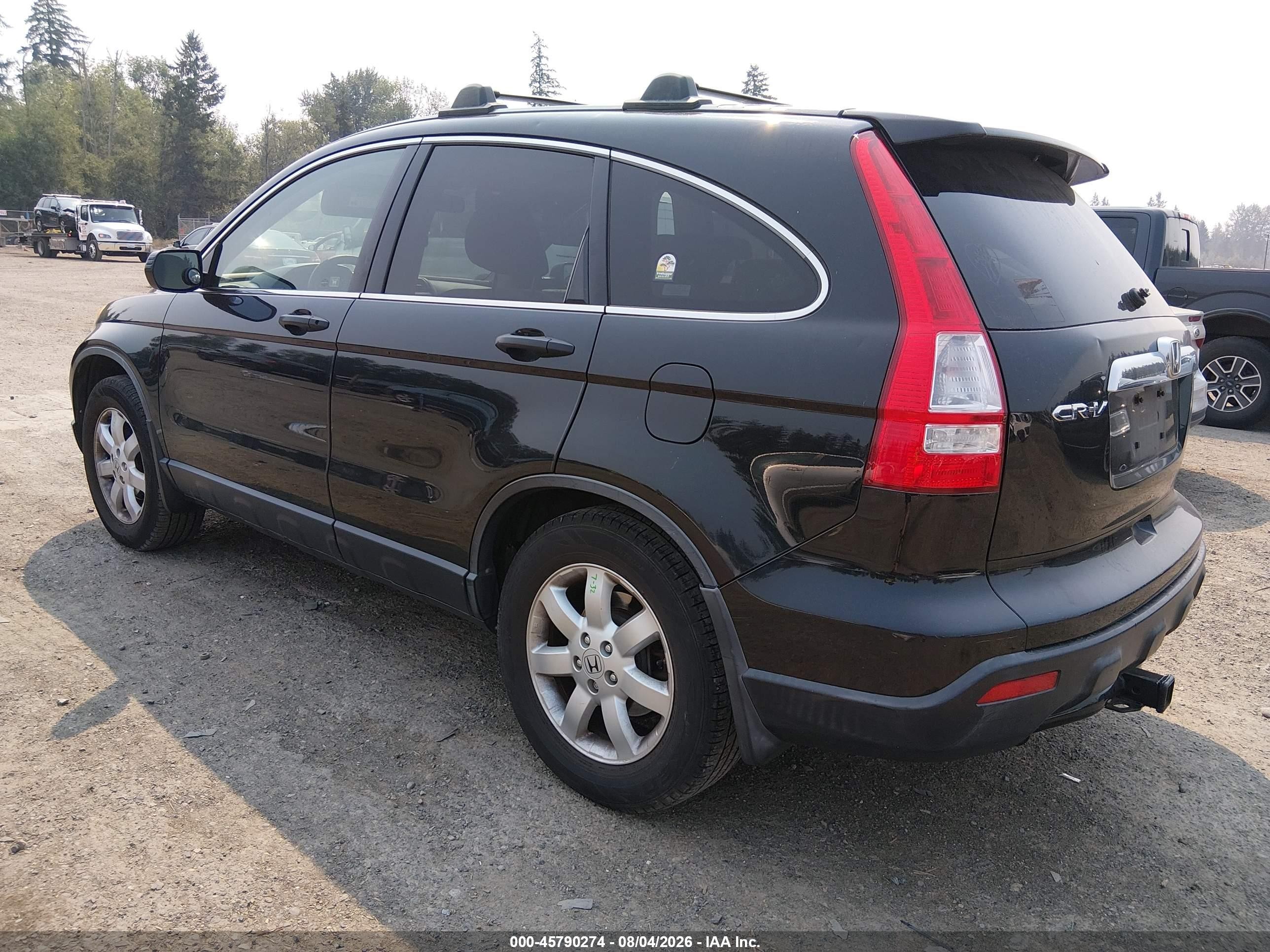 2008 Honda Cr-v Ex Black vin: JHLRE48508C055237