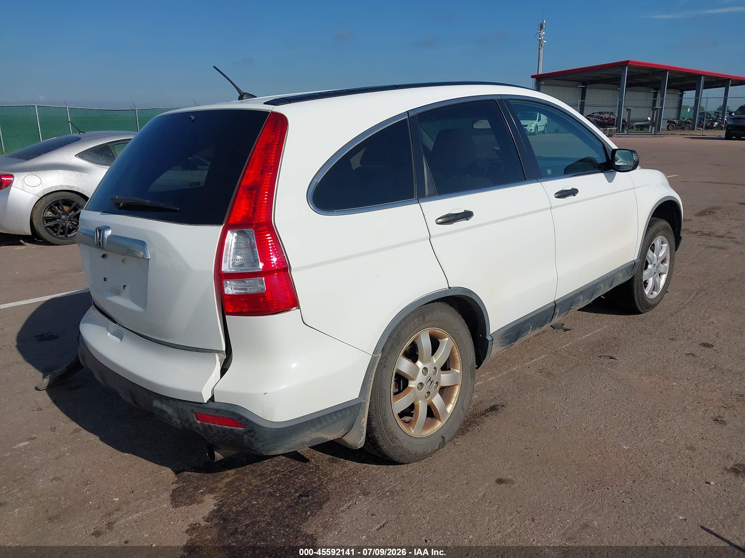 2008 Honda Cr-v Ex White vin: JHLRE48508C077741