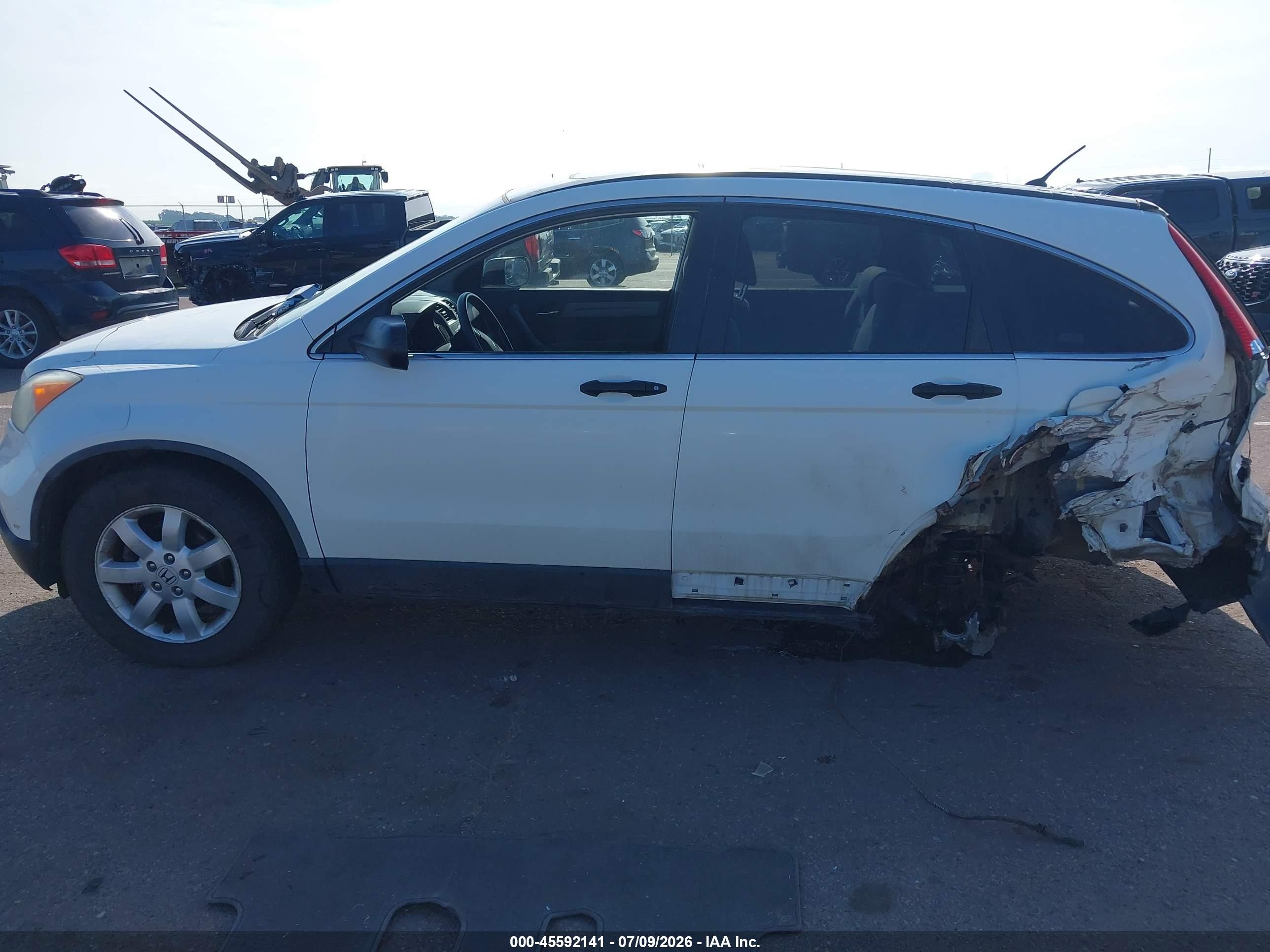 2008 Honda Cr-v Ex White vin: JHLRE48508C077741