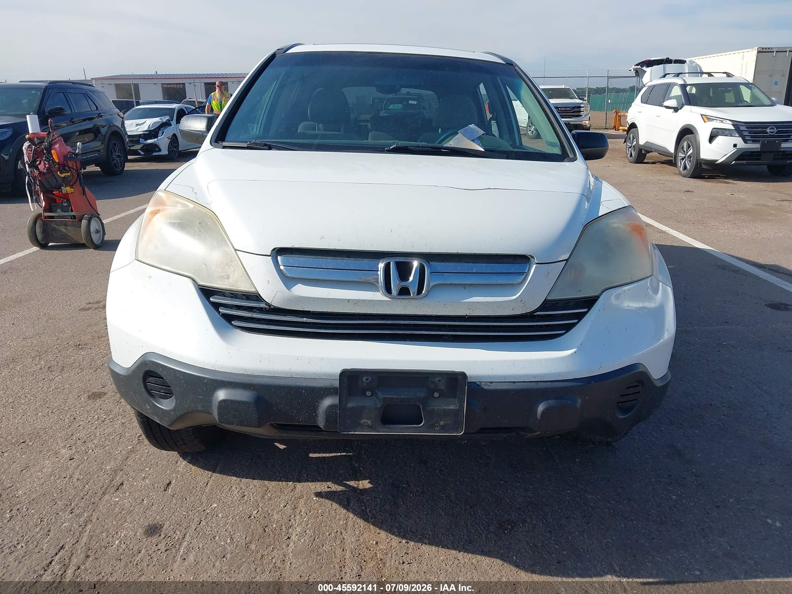 2008 Honda Cr-v Ex White vin: JHLRE48508C077741