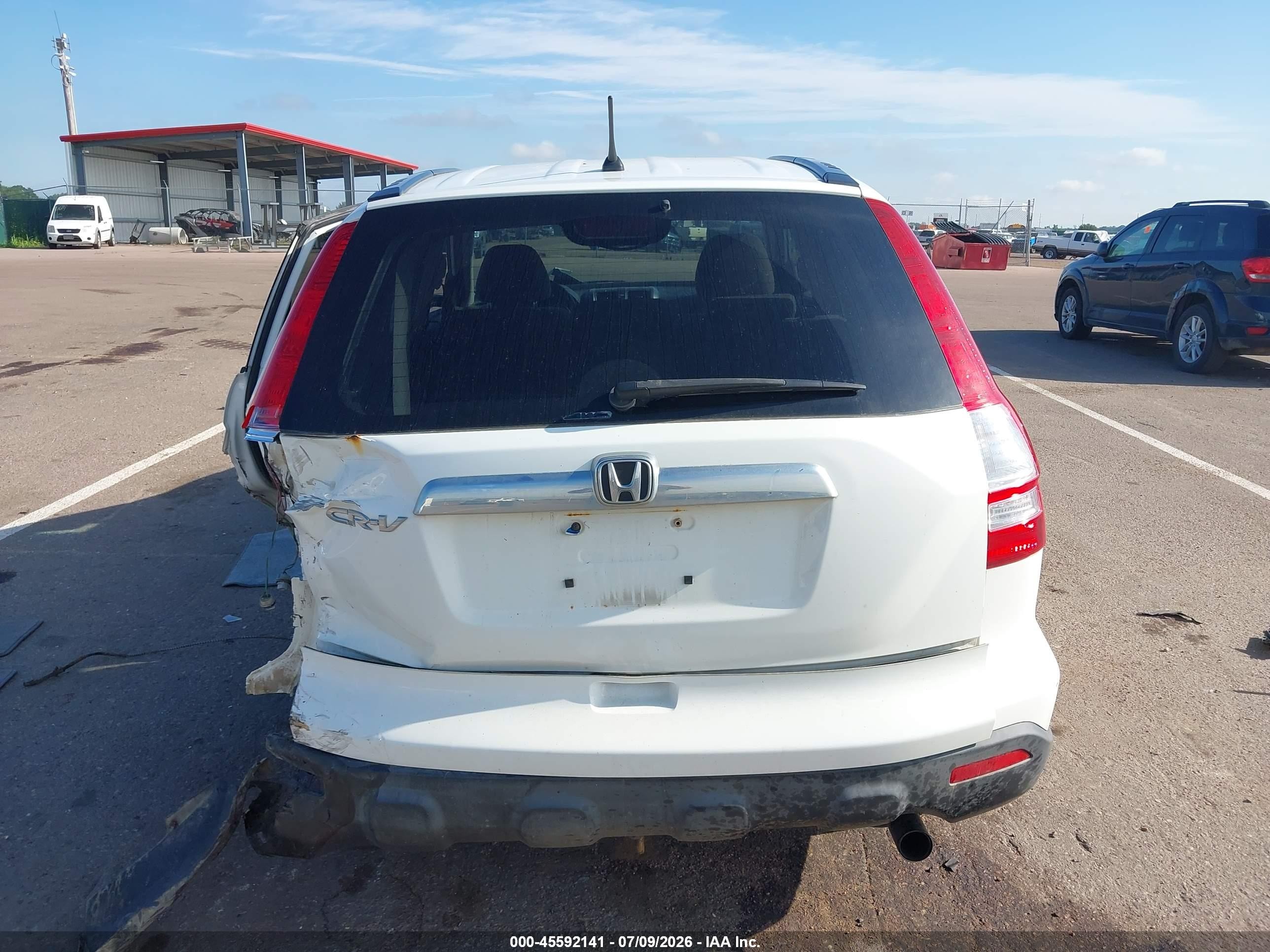 2008 Honda Cr-v Ex White vin: JHLRE48508C077741