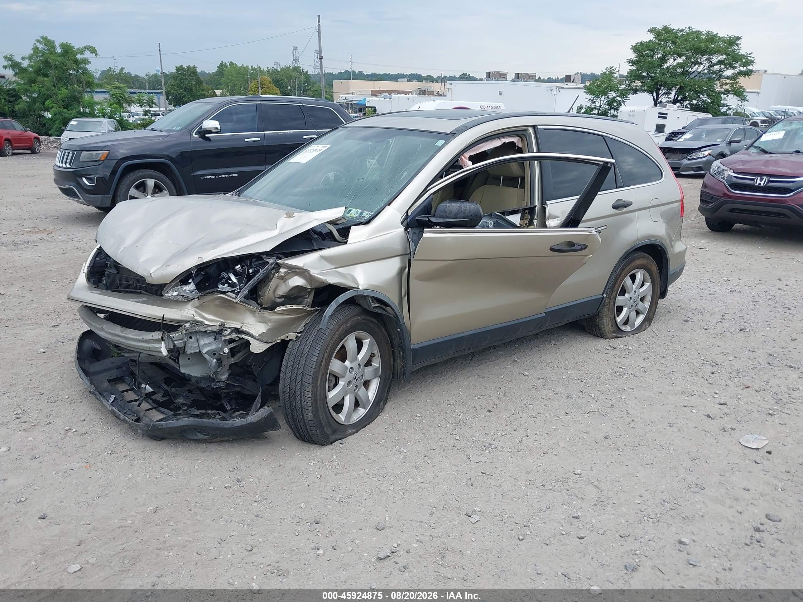 2007 Honda Cr-v Ex Beige vin: JHLRE48517C048361