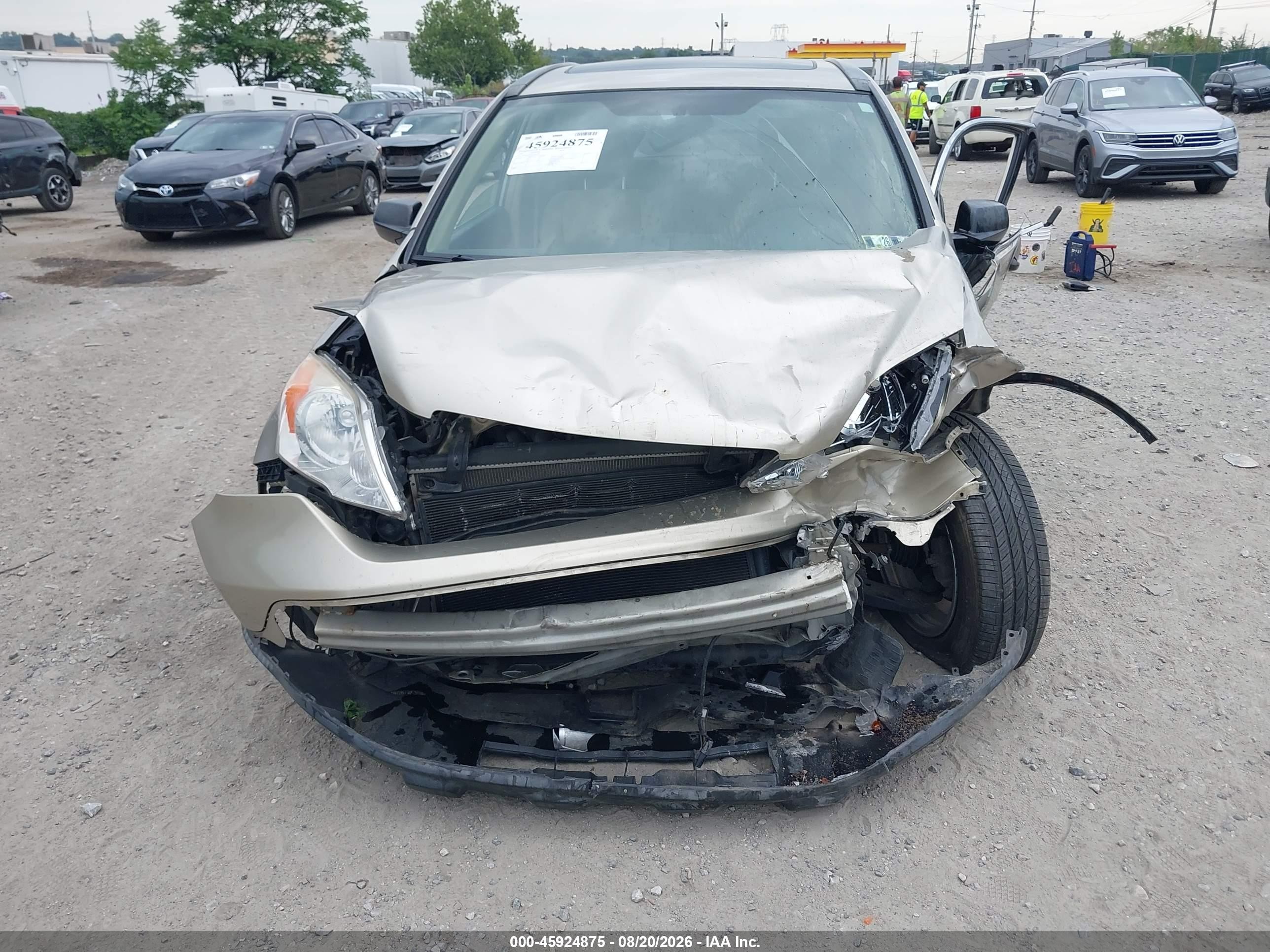 2007 Honda Cr-v Ex Beige vin: JHLRE48517C048361
