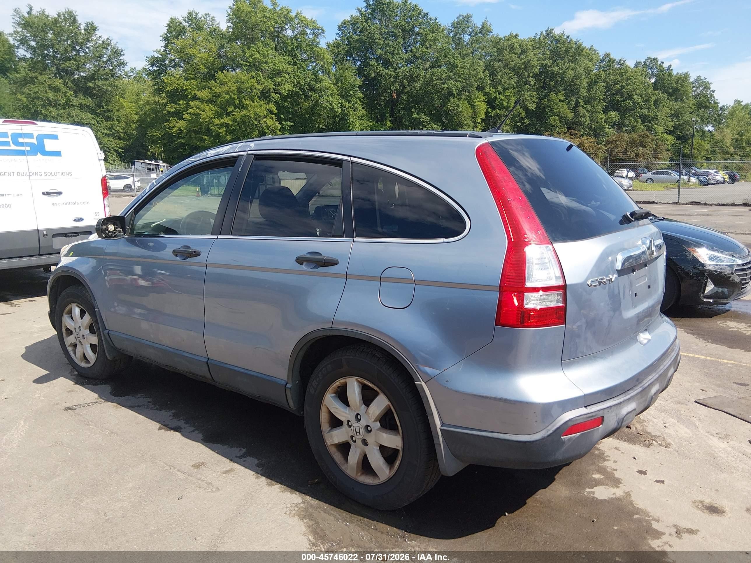 2007 Honda Cr-v Ex Light Blue vin: JHLRE48517C068268