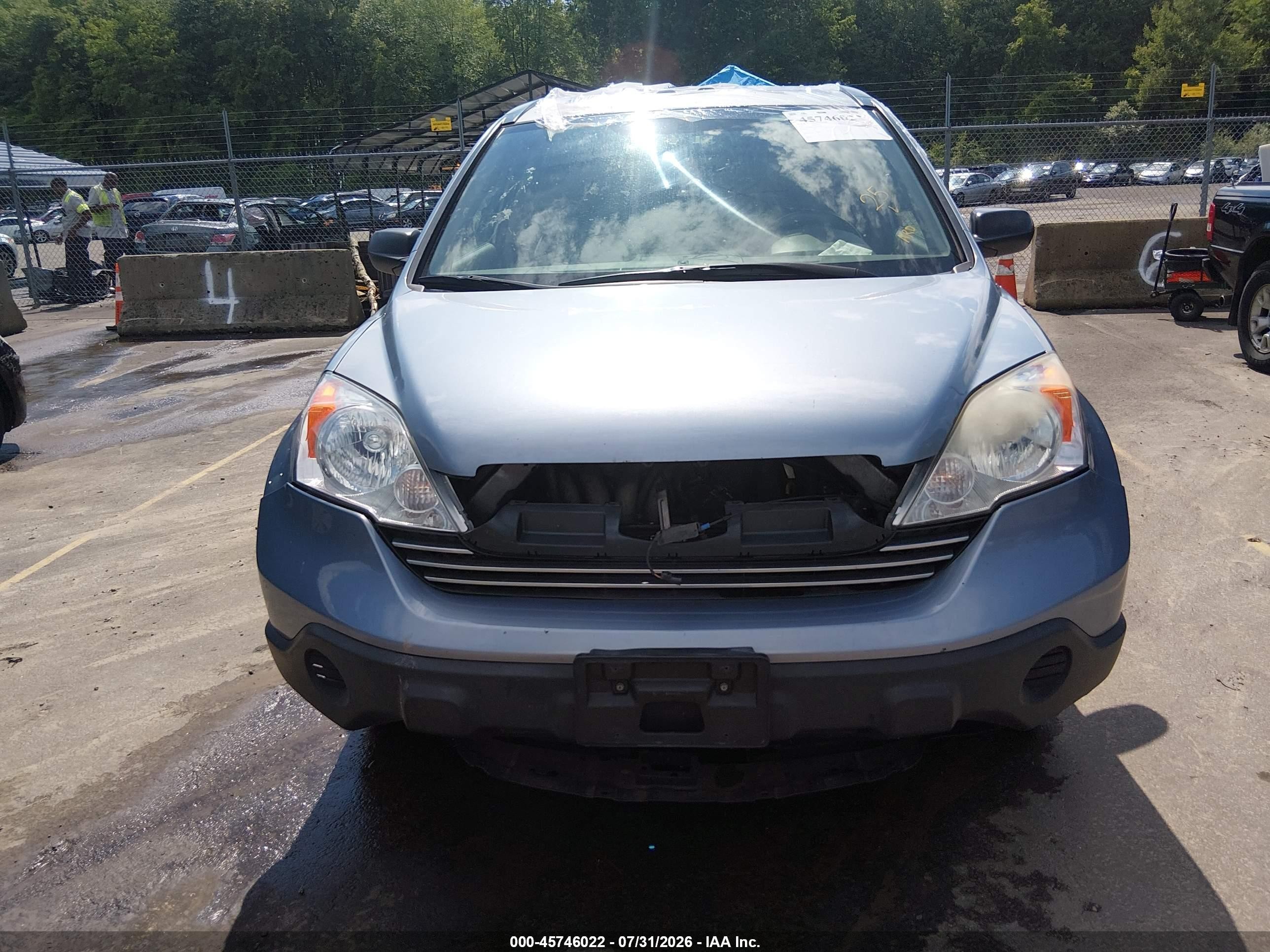 2007 Honda Cr-v Ex Light Blue vin: JHLRE48517C068268