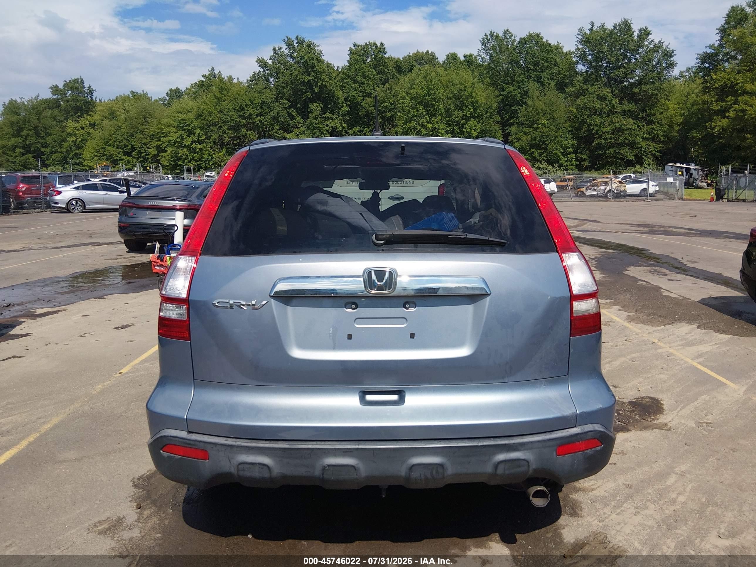 2007 Honda Cr-v Ex Light Blue vin: JHLRE48517C068268