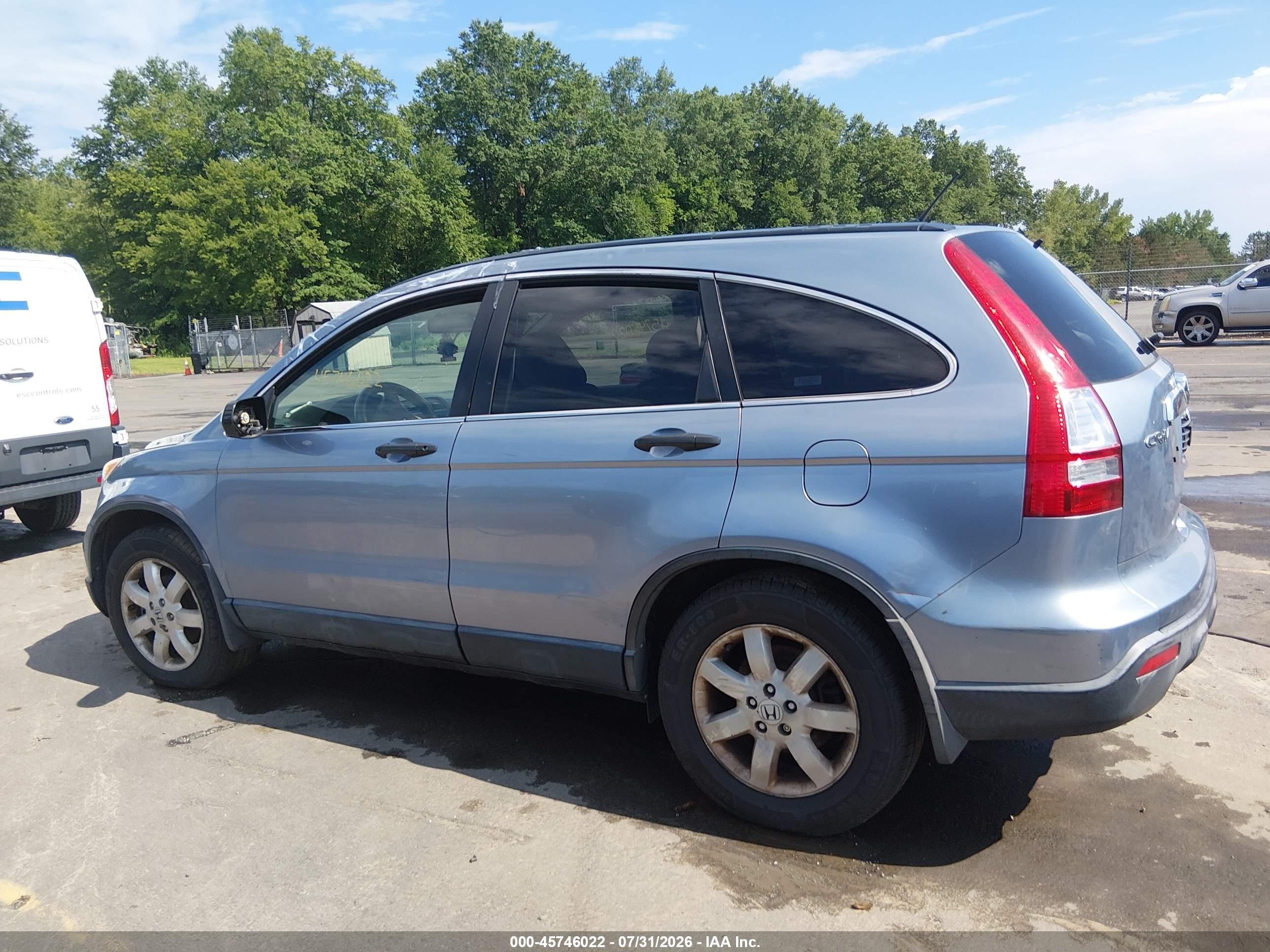 2007 Honda Cr-v Ex Light Blue vin: JHLRE48517C068268