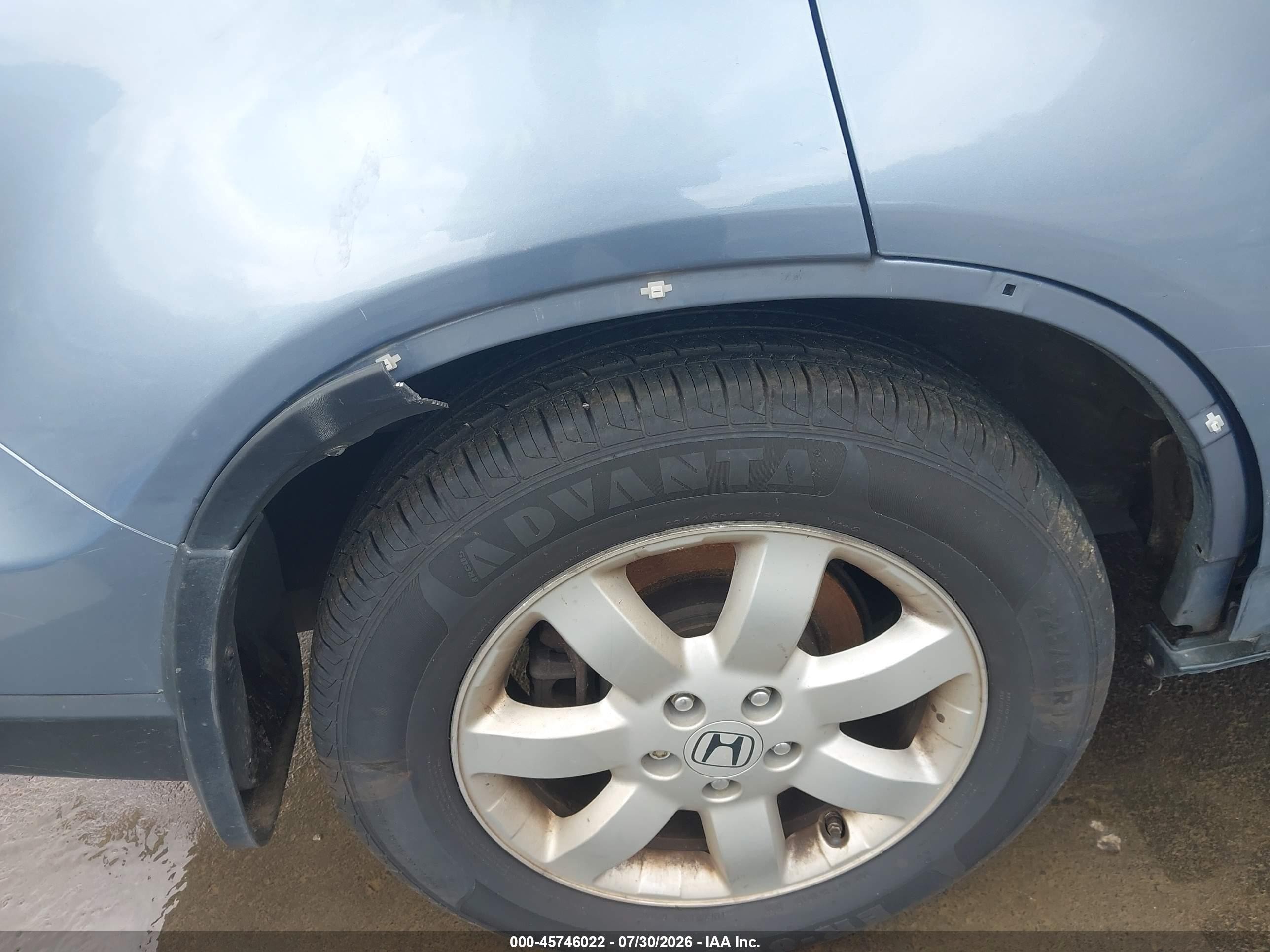 2007 Honda Cr-v Ex Light Blue vin: JHLRE48517C068268
