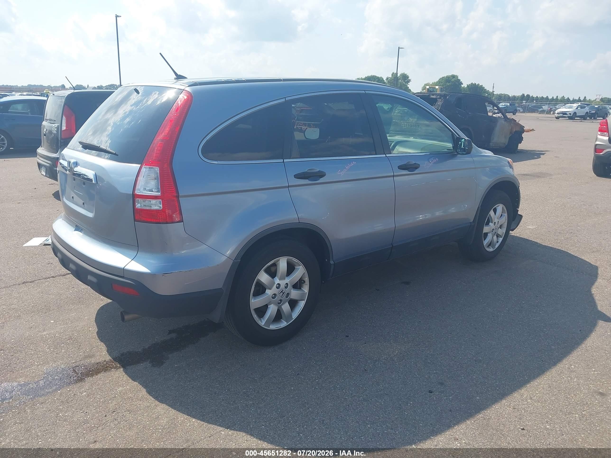 2007 Honda Cr-v Ex Синий vin: JHLRE48517C069873