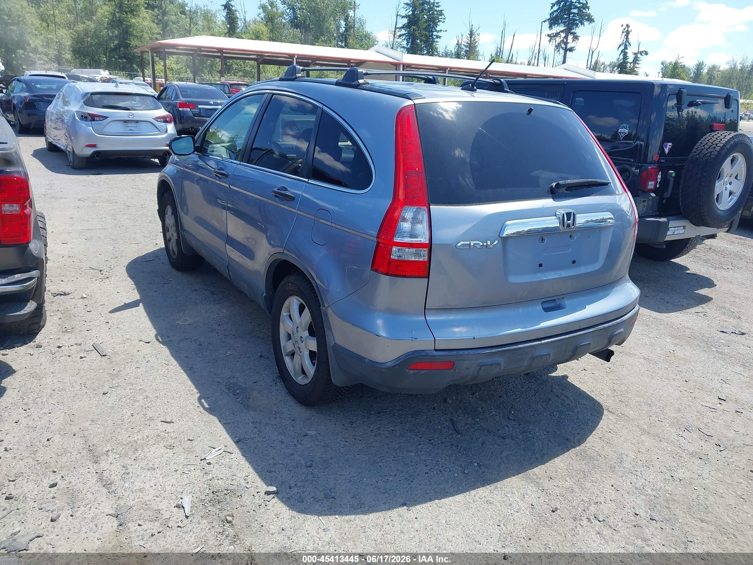 2007 Honda Cr-v Ex Blue vin: JHLRE48517C079075