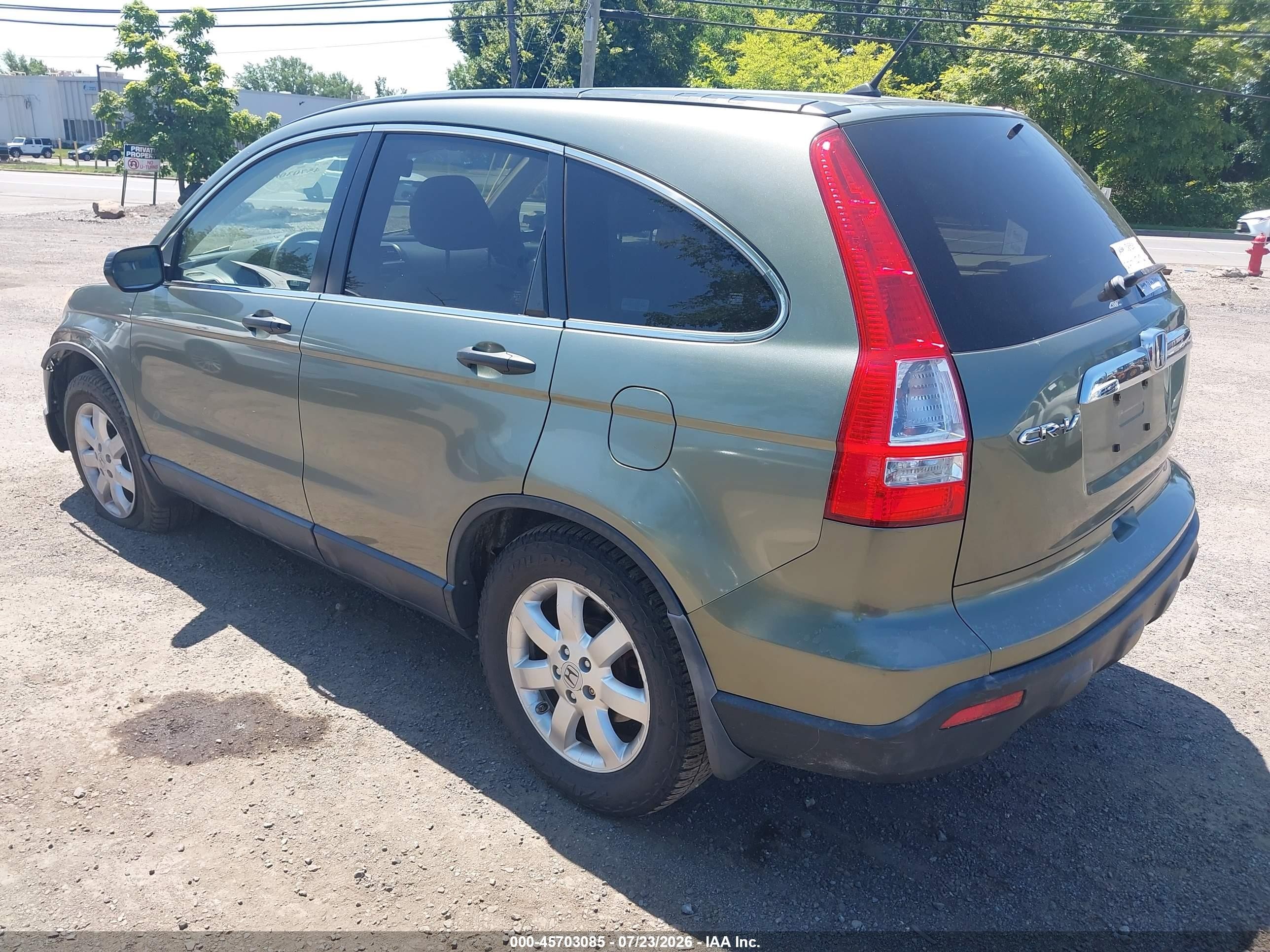 2007 Honda Cr-v Ex Green vin: JHLRE48517C095101