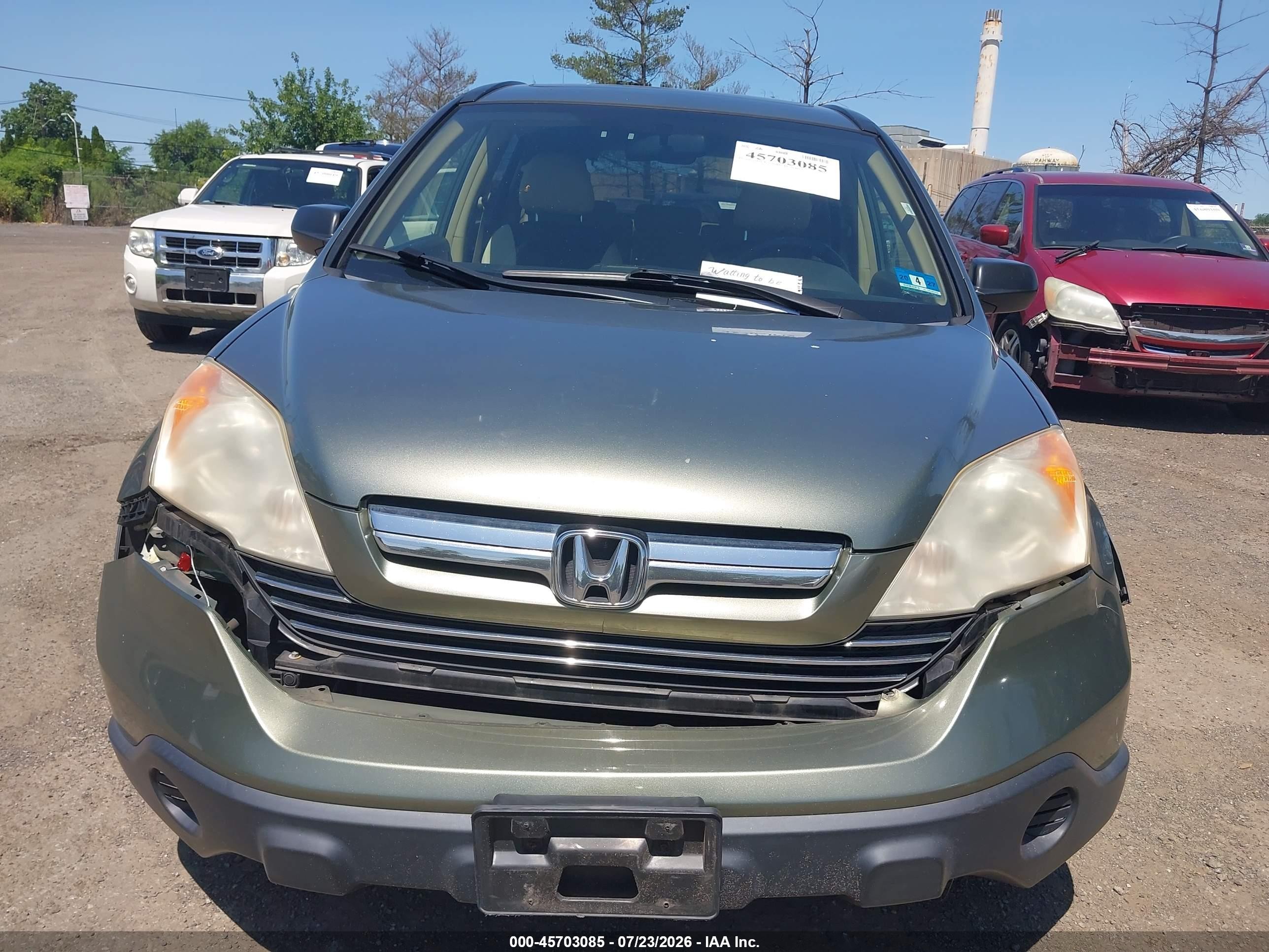 2007 Honda Cr-v Ex Green vin: JHLRE48517C095101