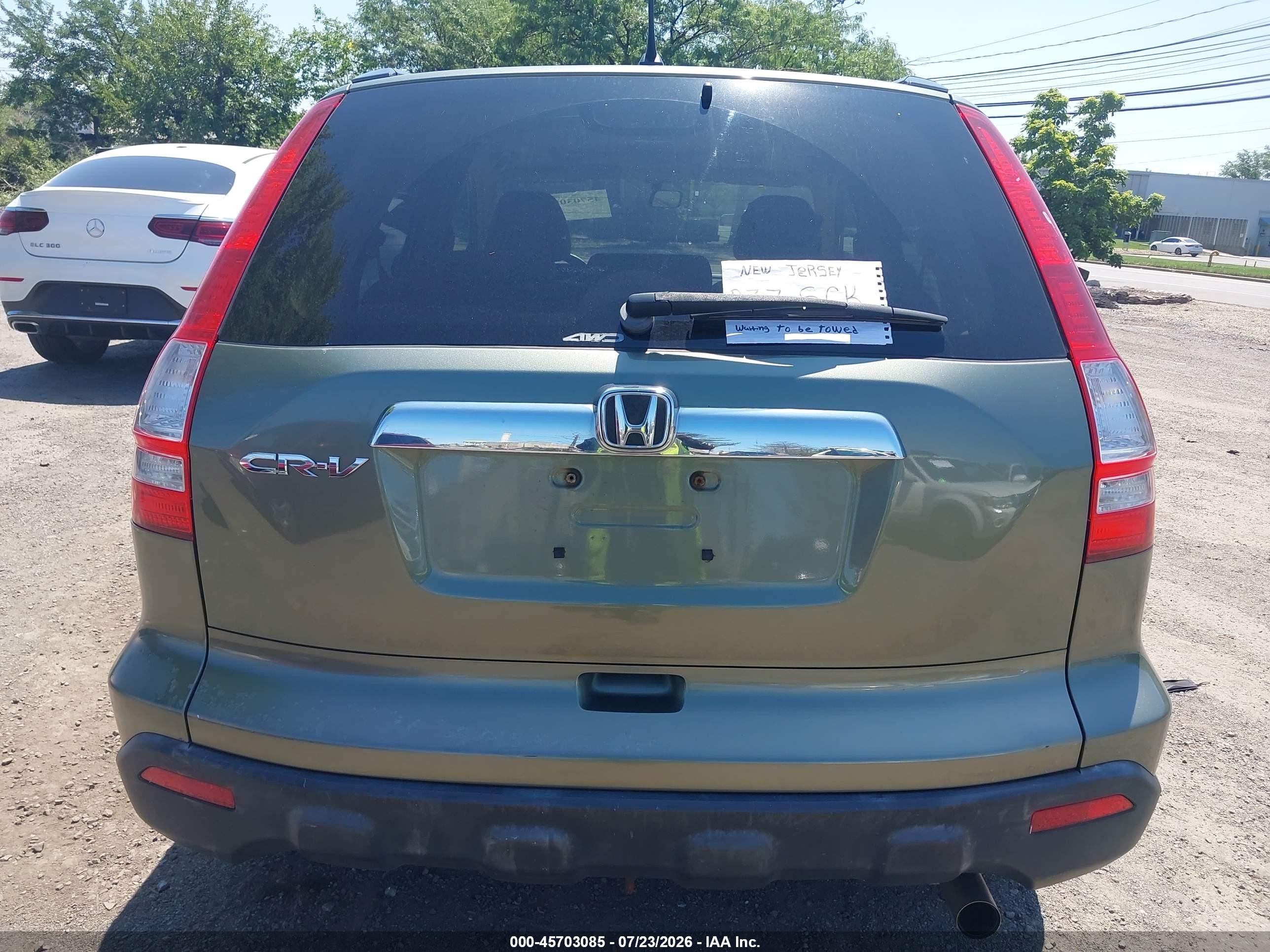 2007 Honda Cr-v Ex Green vin: JHLRE48517C095101