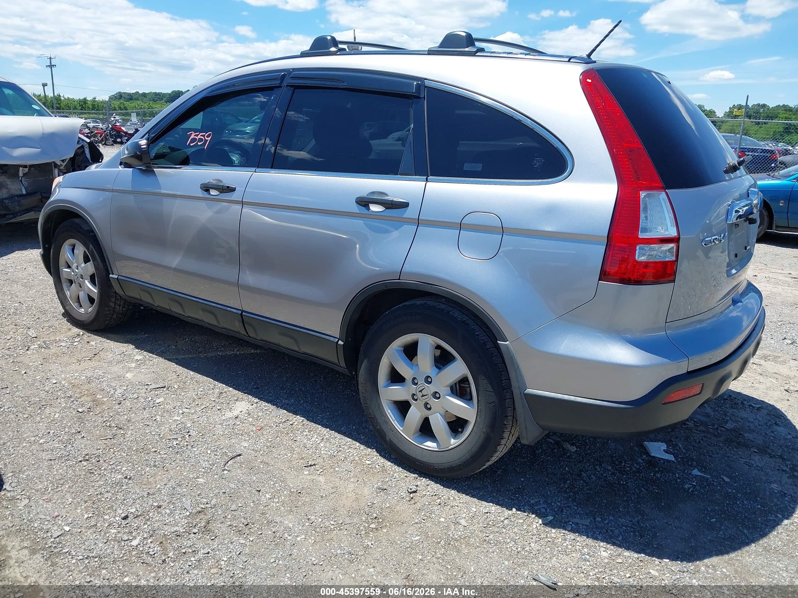 2007 Honda Cr-v Ex Silver vin: JHLRE48517C107103