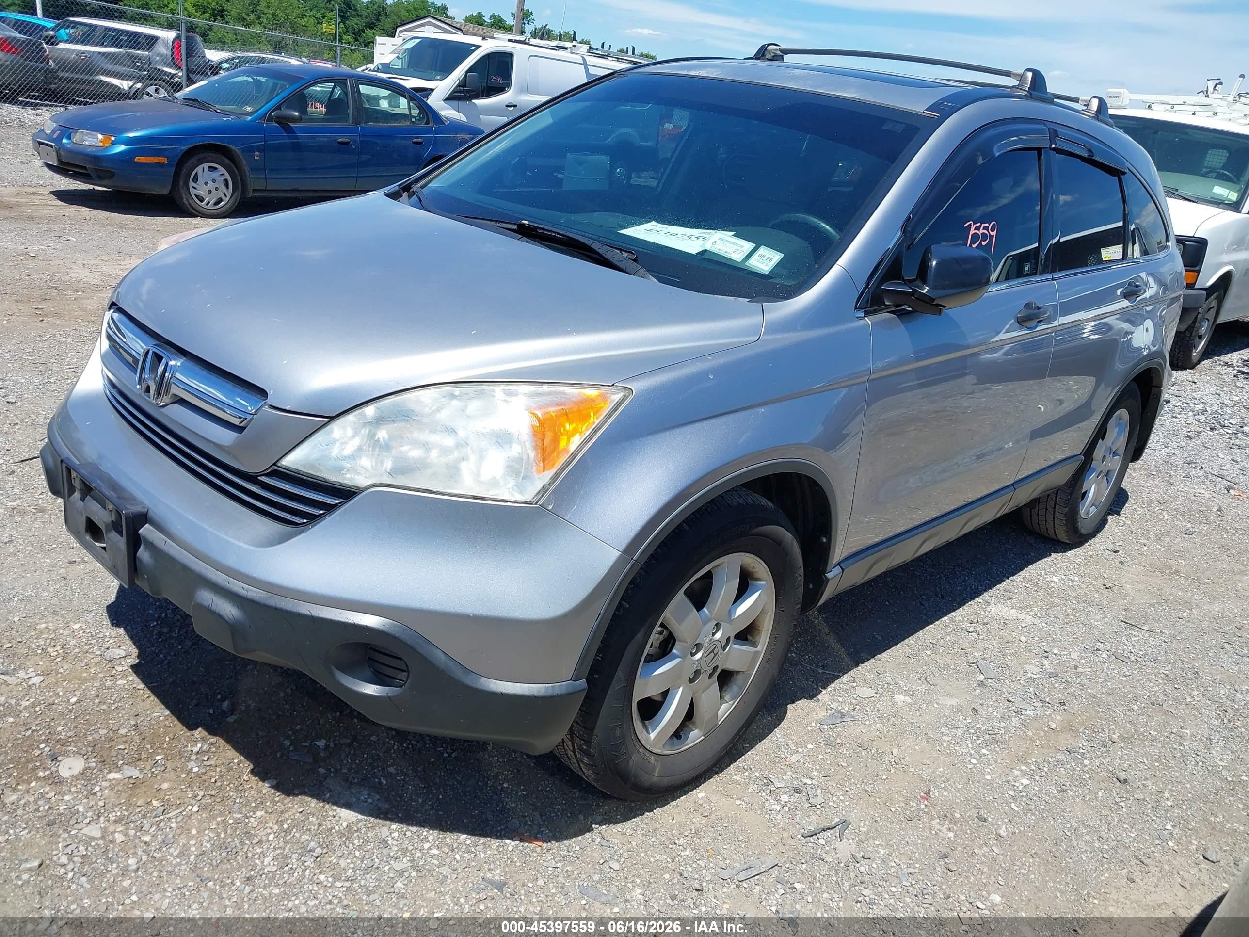 2007 Honda Cr-v Ex Silver vin: JHLRE48517C107103