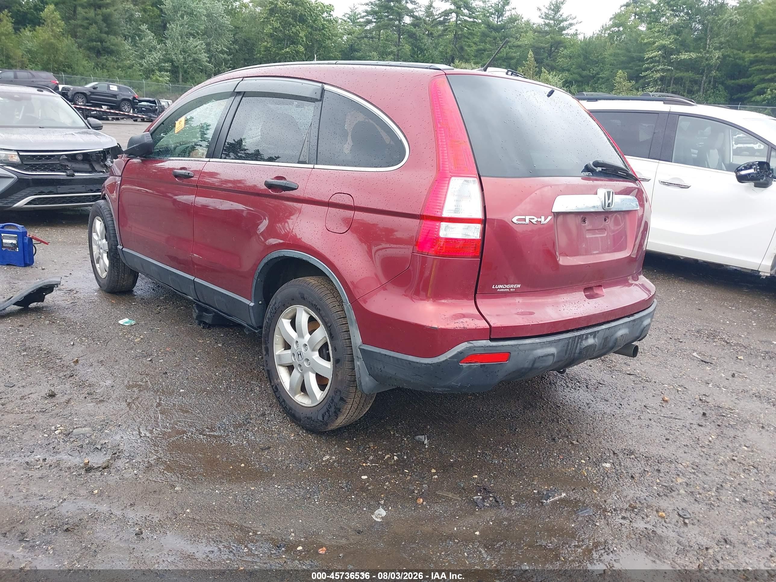 2007 Honda Cr-v Ex Red vin: JHLRE48517C107277