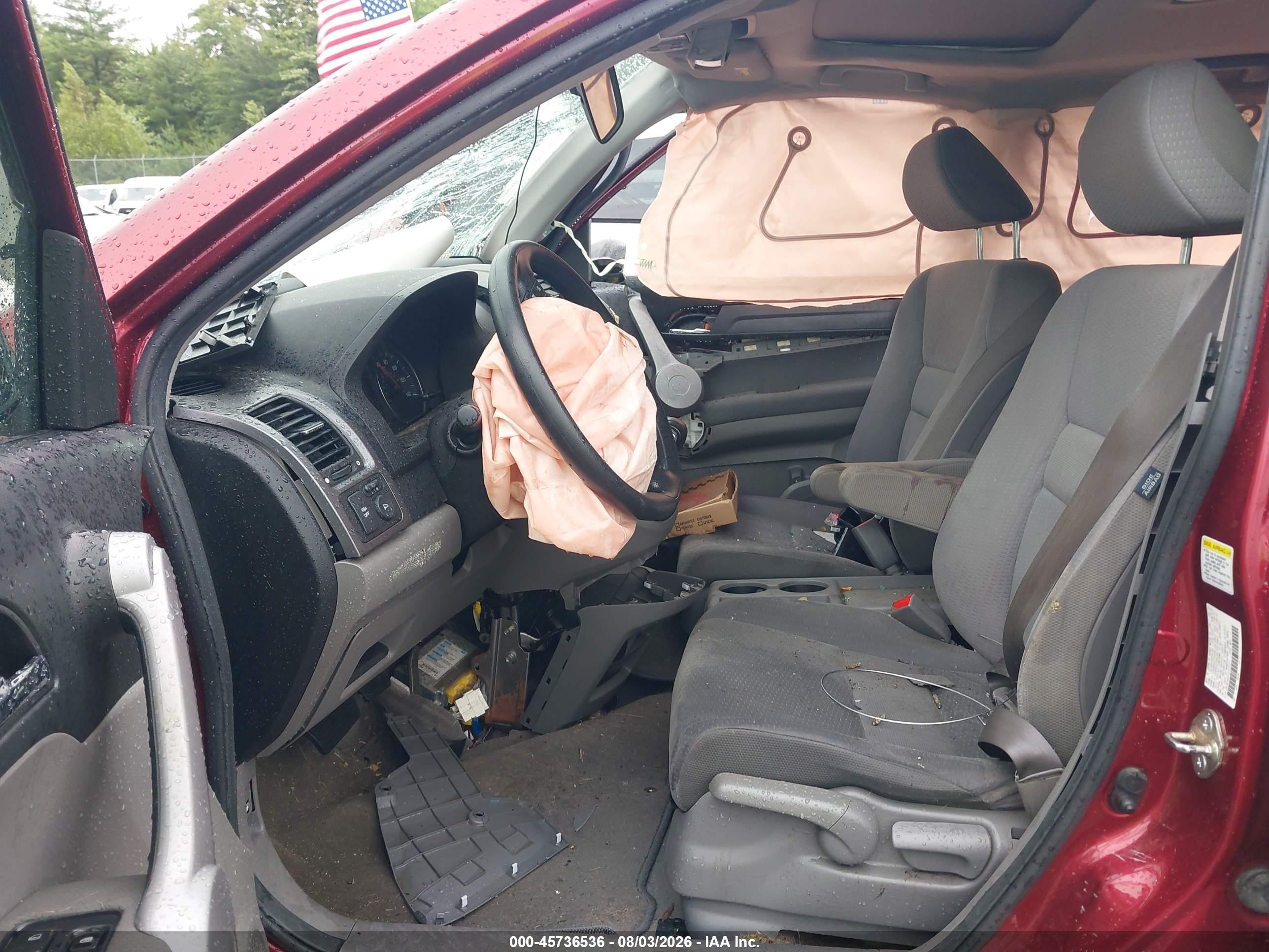 2007 Honda Cr-v Ex Red vin: JHLRE48517C107277