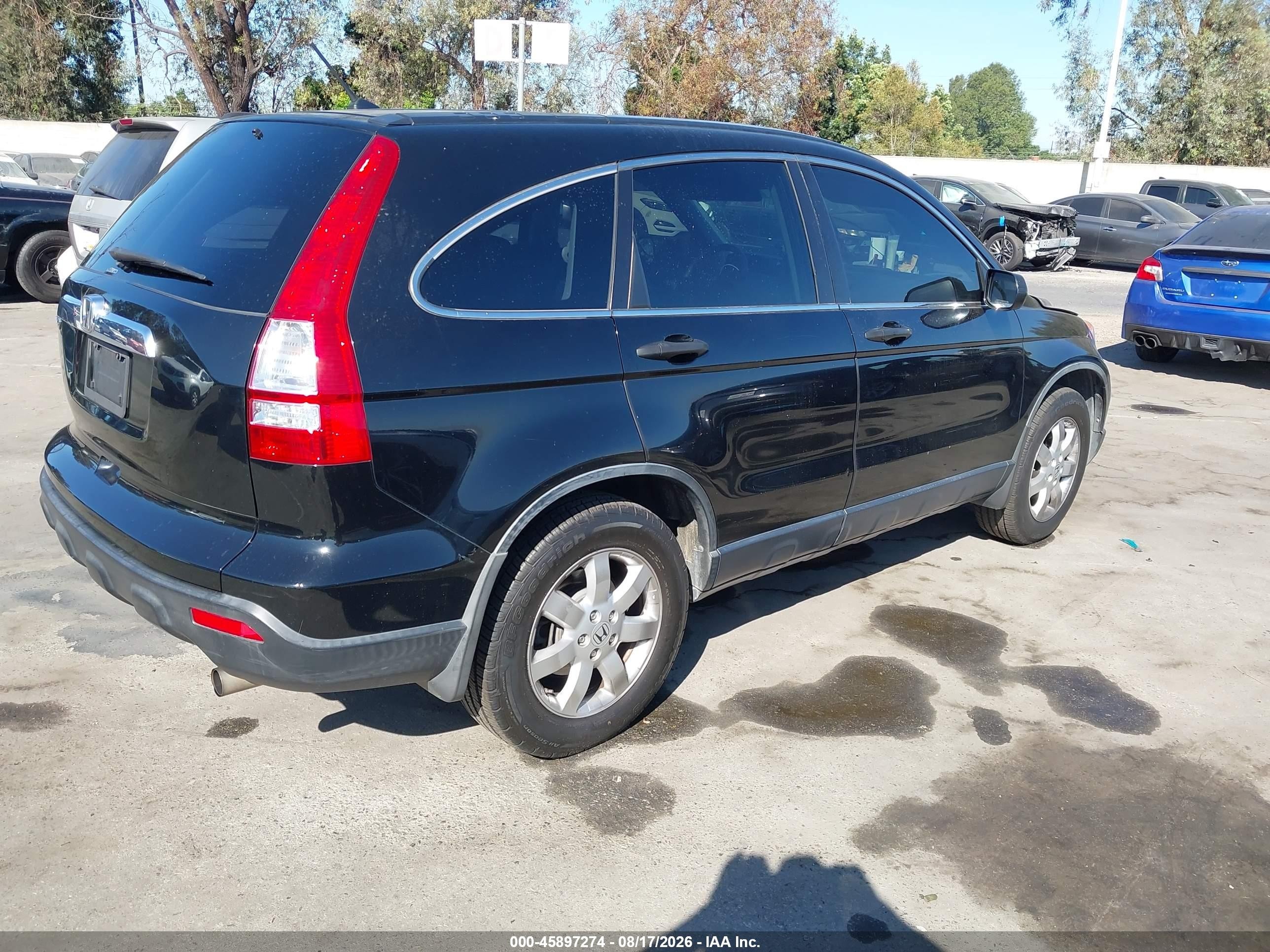 2009 Honda Cr-v Ex Black vin: JHLRE48519C019610
