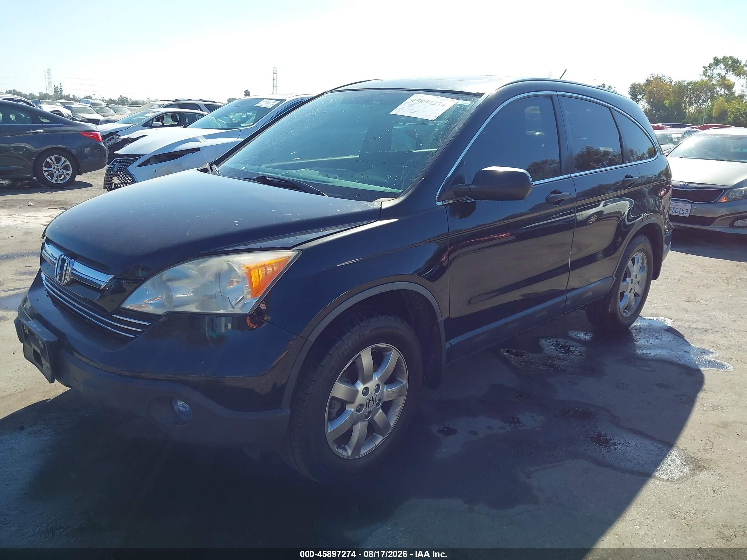 2009 Honda Cr-v Ex Black vin: JHLRE48519C019610