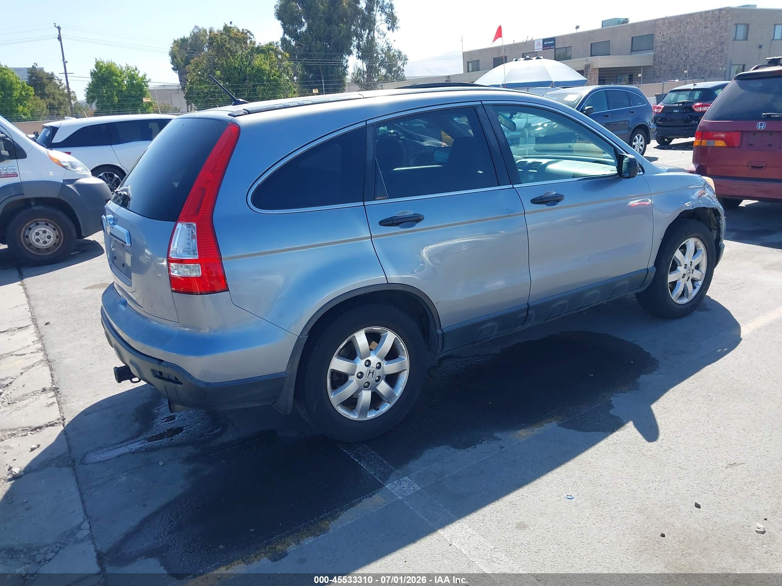 2007 Honda Cr-v Ex Blue vin: JHLRE48527C008726