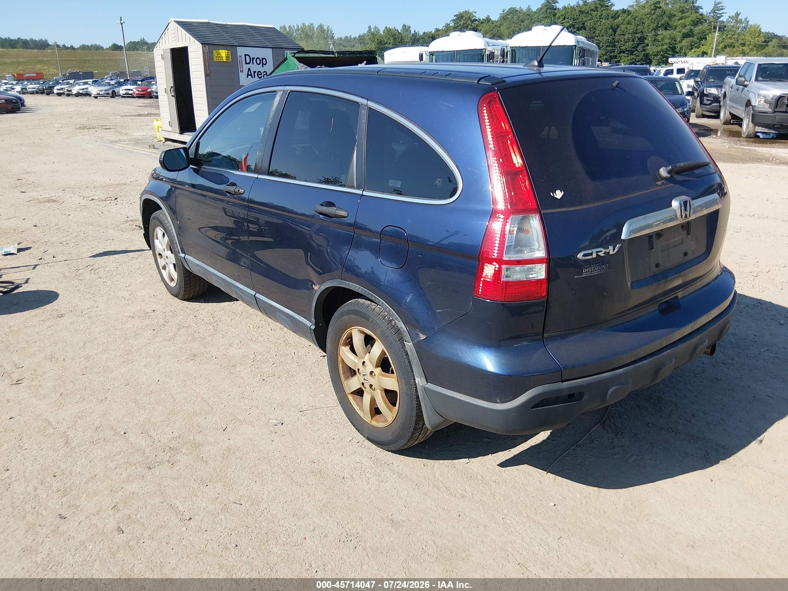 2007 Honda Cr-v Ex Blue vin: JHLRE48527C026482